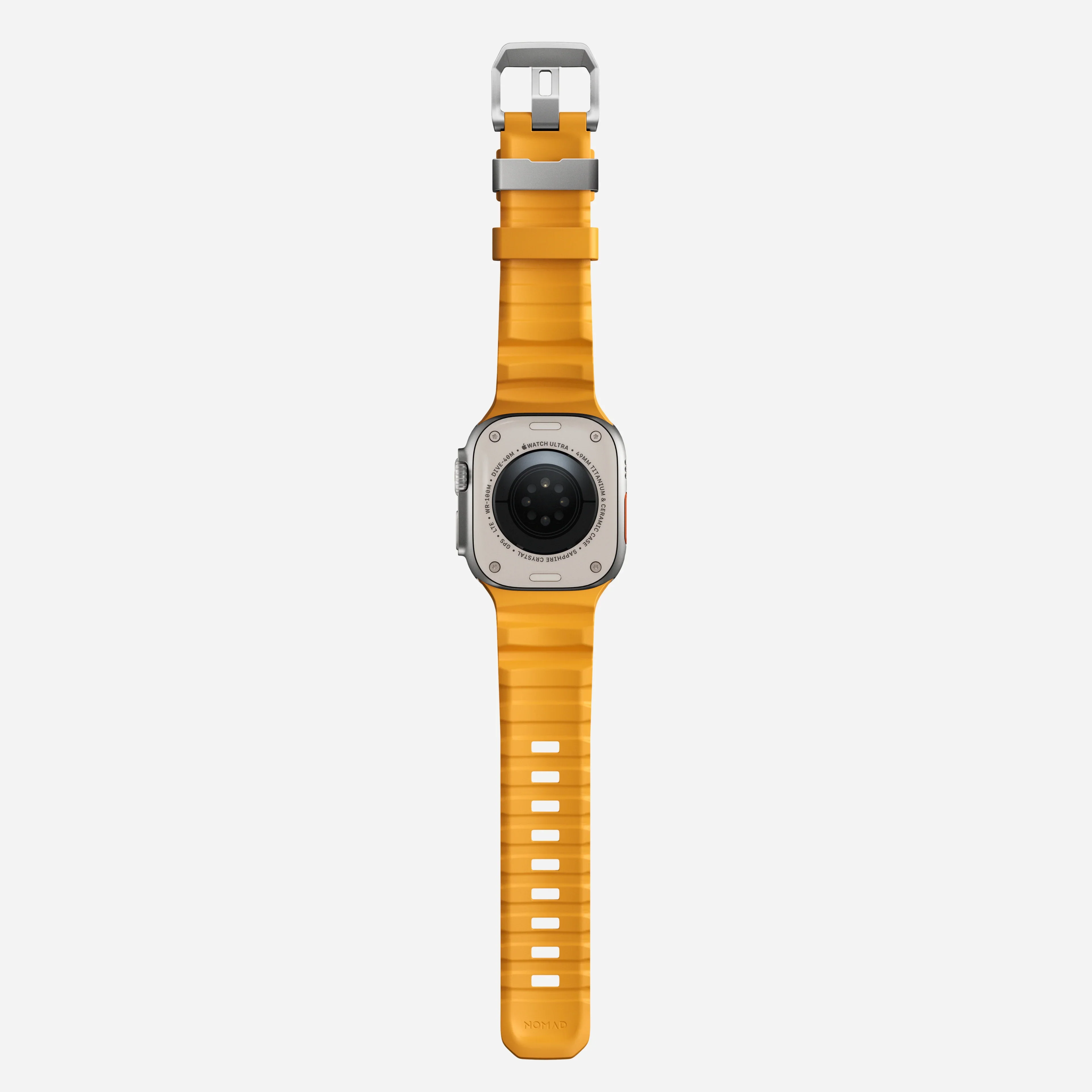 Nomad Rocky Point Band for Apple Watch 42-49 & Ultra 1 - 3 - Sol Yellow (Natural Hardware) - Image 6