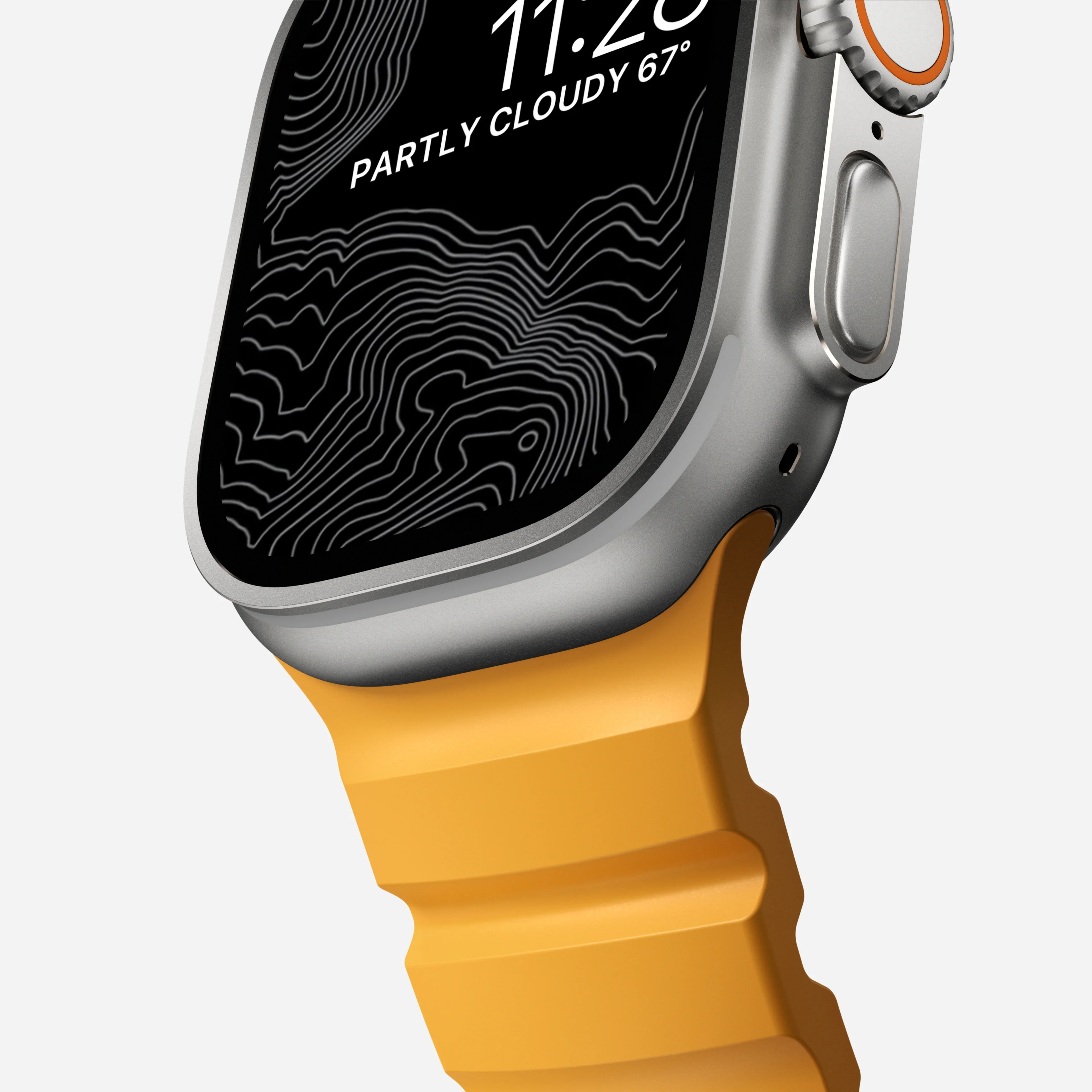 Nomad Rocky Point Band for Apple Watch 42-49 & Ultra 1 - 3 - Sol Yellow (Natural Hardware) - Image 7