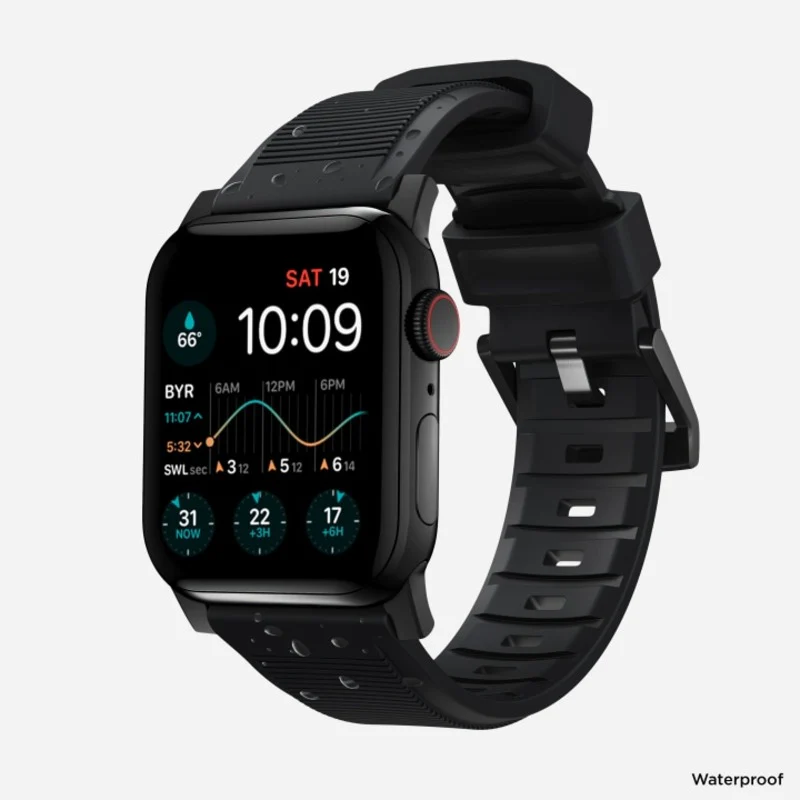Nomad Rugged Band 41mm Black Hardware FKM Rubber Bracelet - Black - Image 2