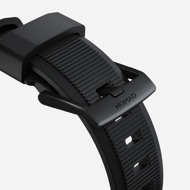Nomad Rugged Band 42/44/45/46/49mm Black Hardware Bracelet - Black - Image 5