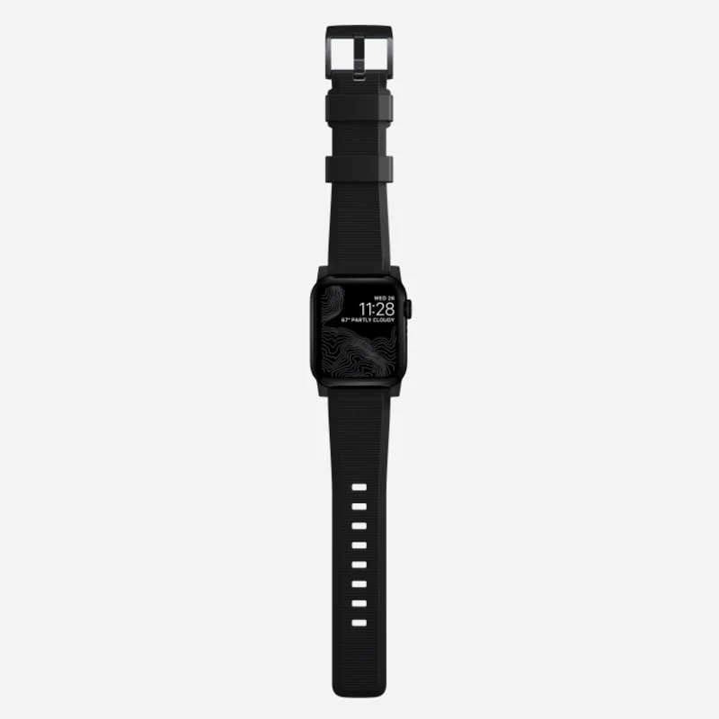 Nomad Rugged Band 42/44/45/46/49mm Black Hardware Bracelet - Black - Image 9