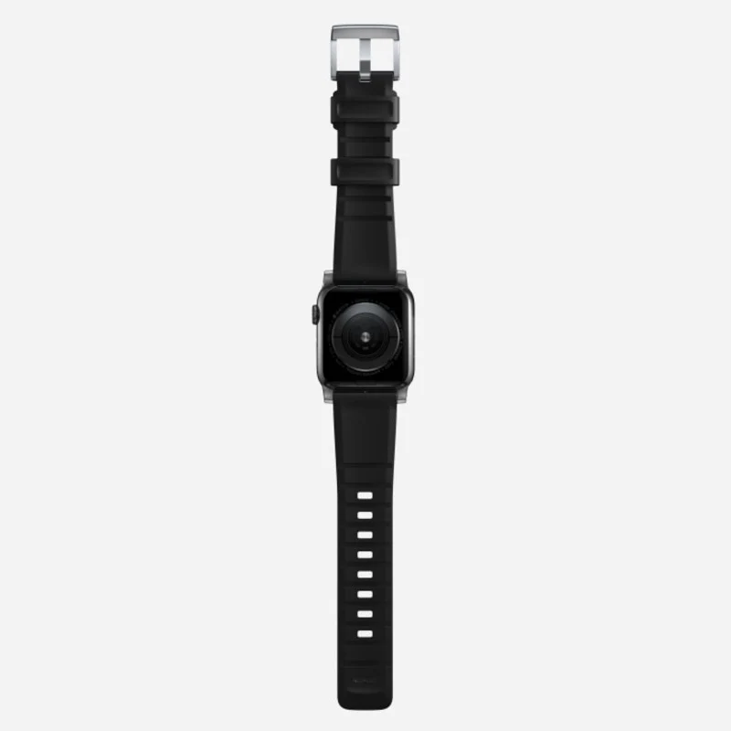 Nomad Rugged Band 42mm/44mm/445mm/49mm Silver Hardware Bracelet - Black - Image 8
