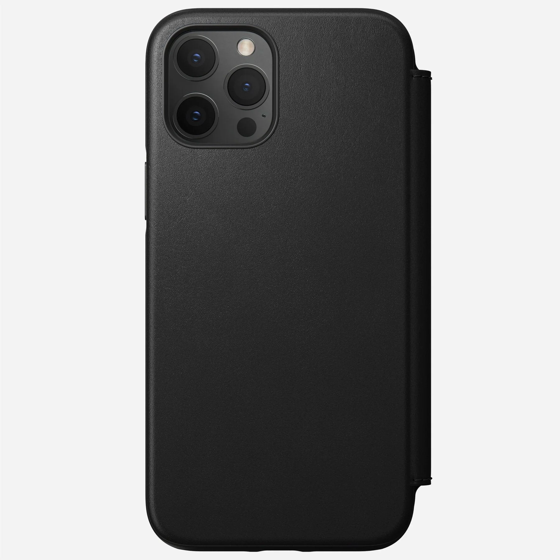 Nomad Rugged Folio Case w/ Horween Leather For iPhone 12 Pro Max - BLACK - Image 2