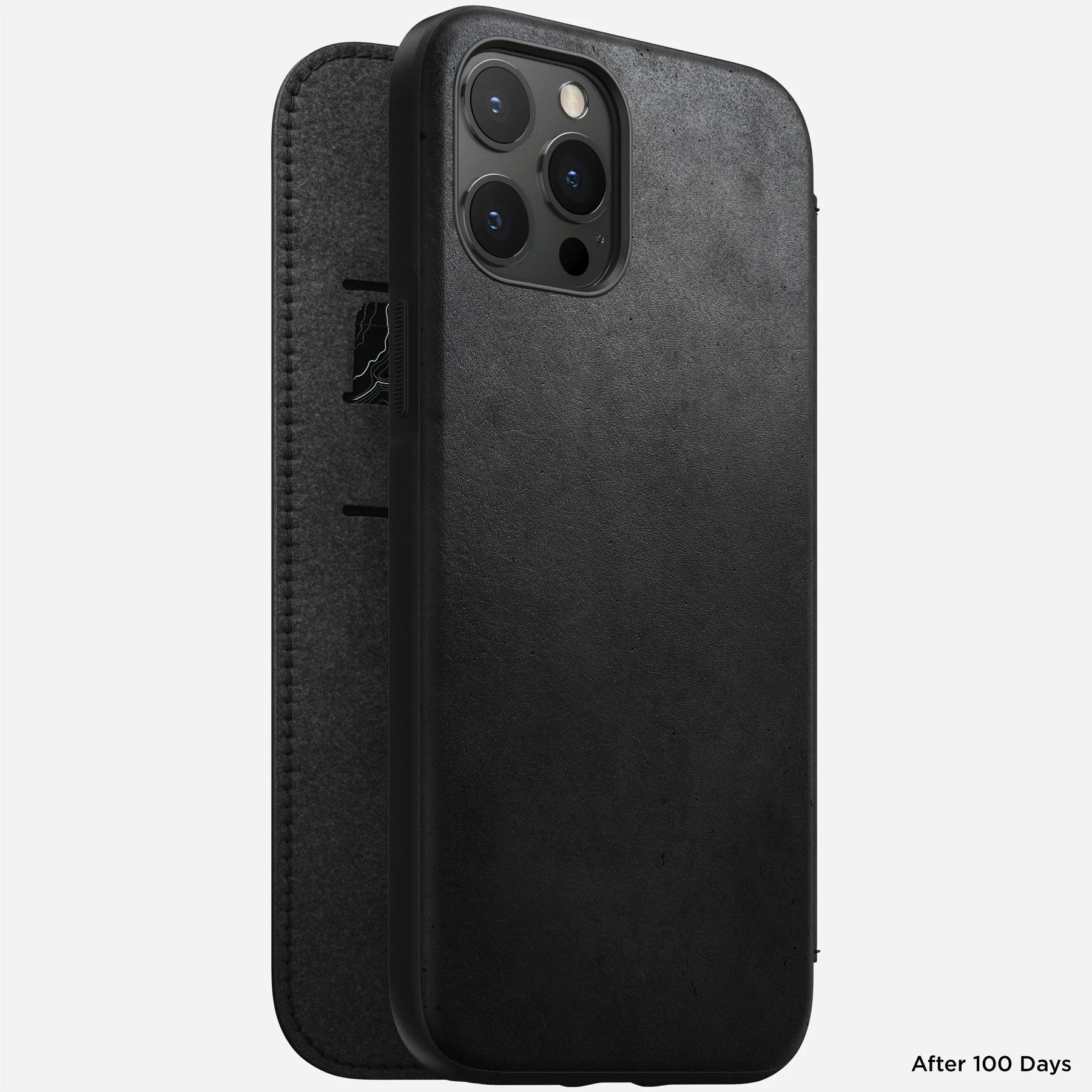 Nomad Rugged Folio Case w/ Horween Leather For iPhone 12 Pro Max - BLACK - Image 8