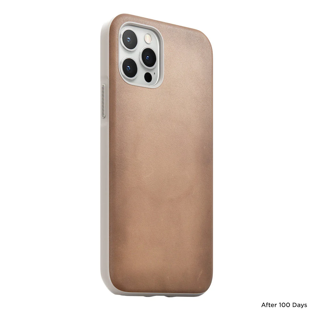 Nomad Rugged Horween Leather Case w/ MagSafe For iPhone 12/12 Pro - Natural - Image 10