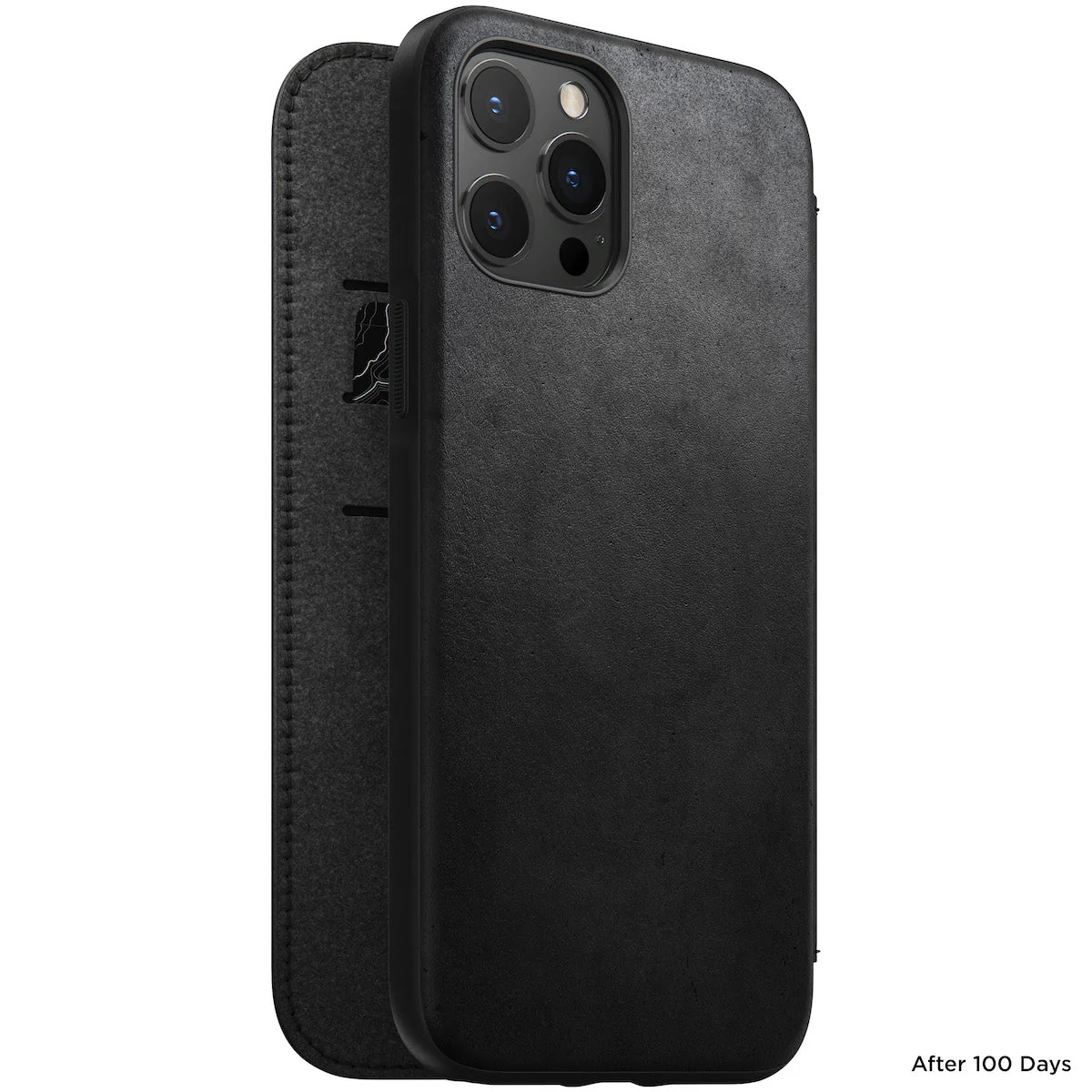 Nomad Rugged Leather Folio Case w/ Magsafe For iPhone 12 Pro Max - Black - Image 10