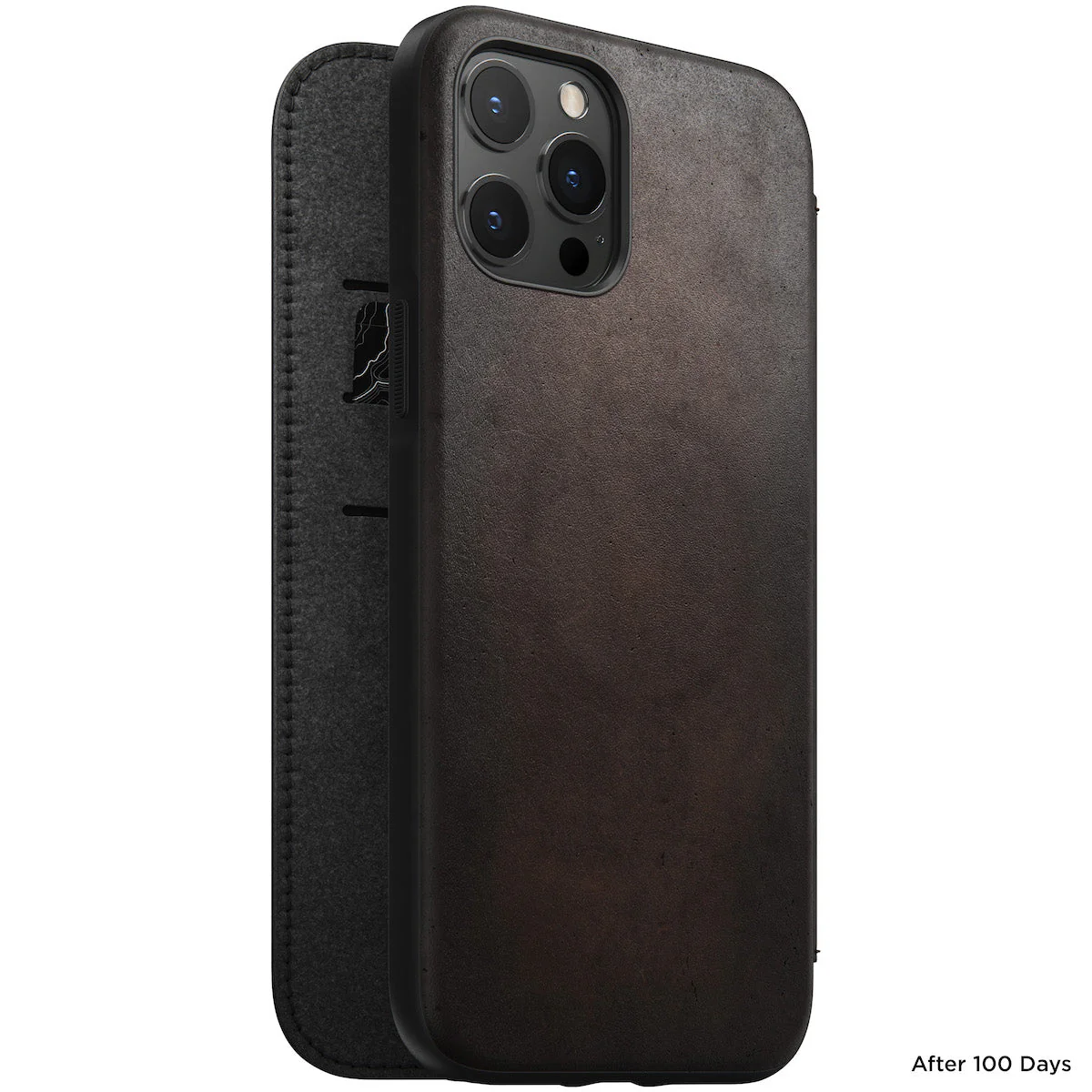 Nomad Rugged Leather Folio Case w/ Magsafe For iPhone 12 Pro Max - Brown - Image 9