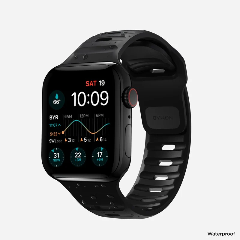 Nomad Sport Band 38mm/40mm/41mm/42mm Waterproof Bracelet - Black - Image 2