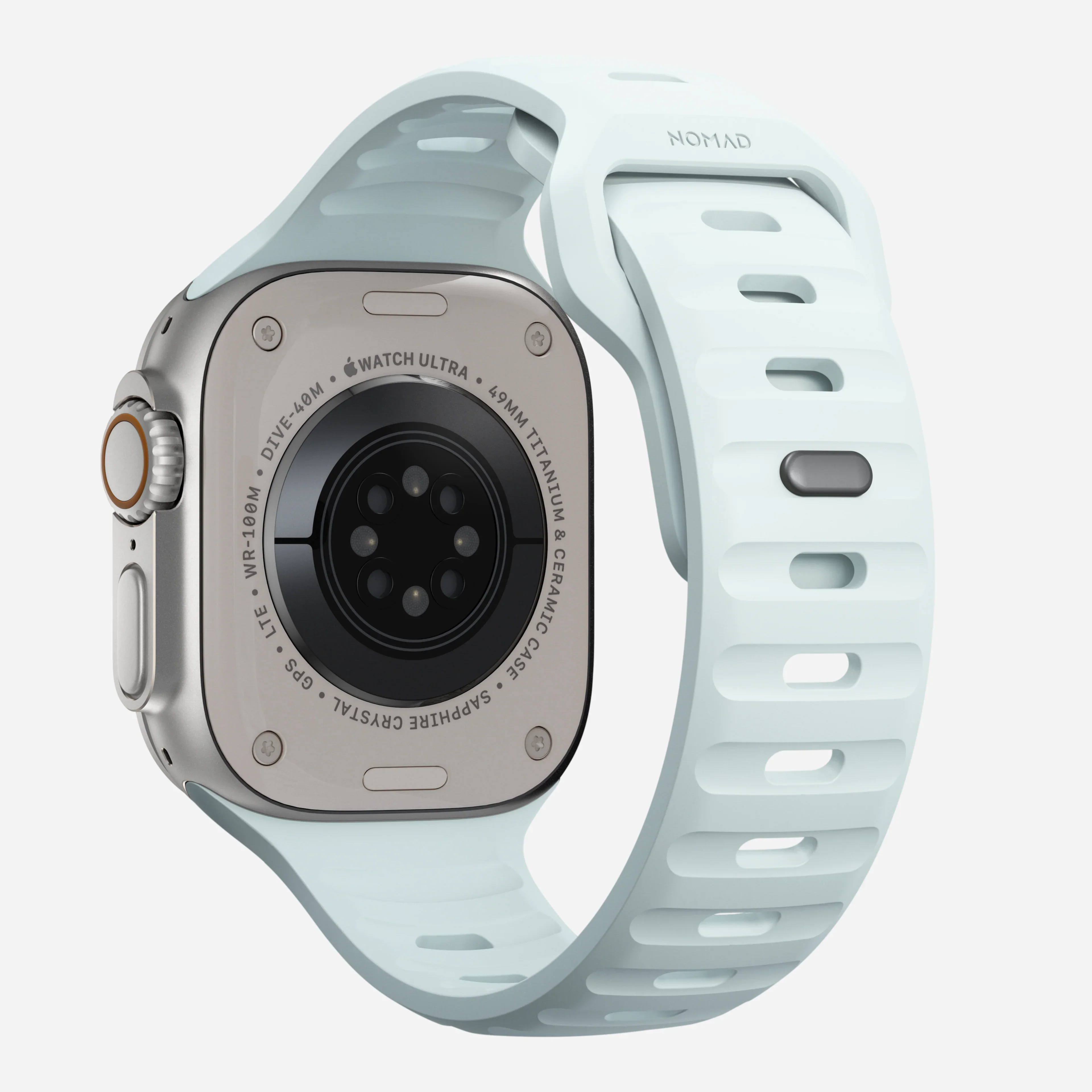 Nomad Sport Band Icy Blue Glow for Apple Watch 44-49mm – Limited Edition Glow 2.0 - Image 3