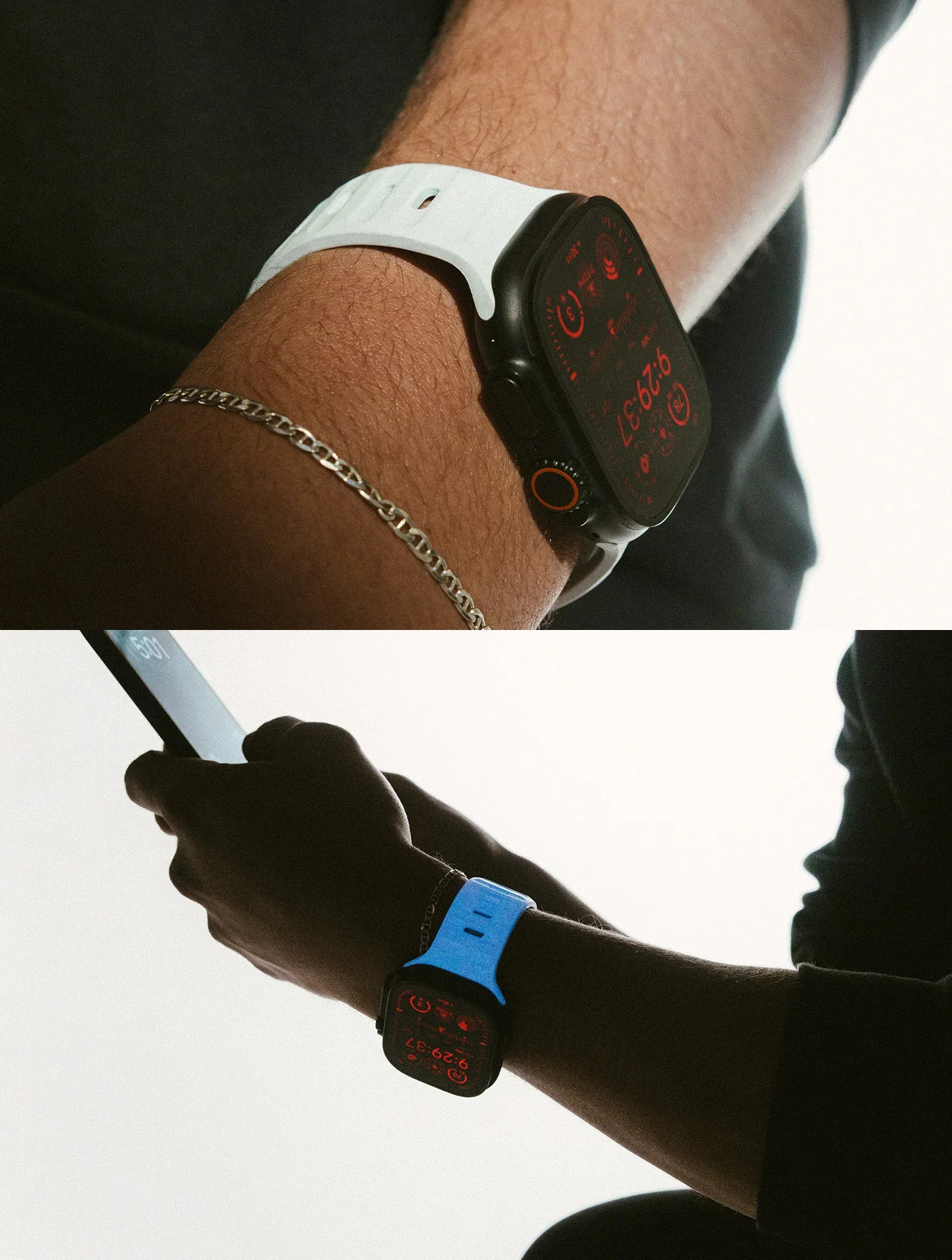 Nomad Sport Band Icy Blue Glow for Apple Watch 44-49mm – Limited Edition Glow 2.0 - Image 8
