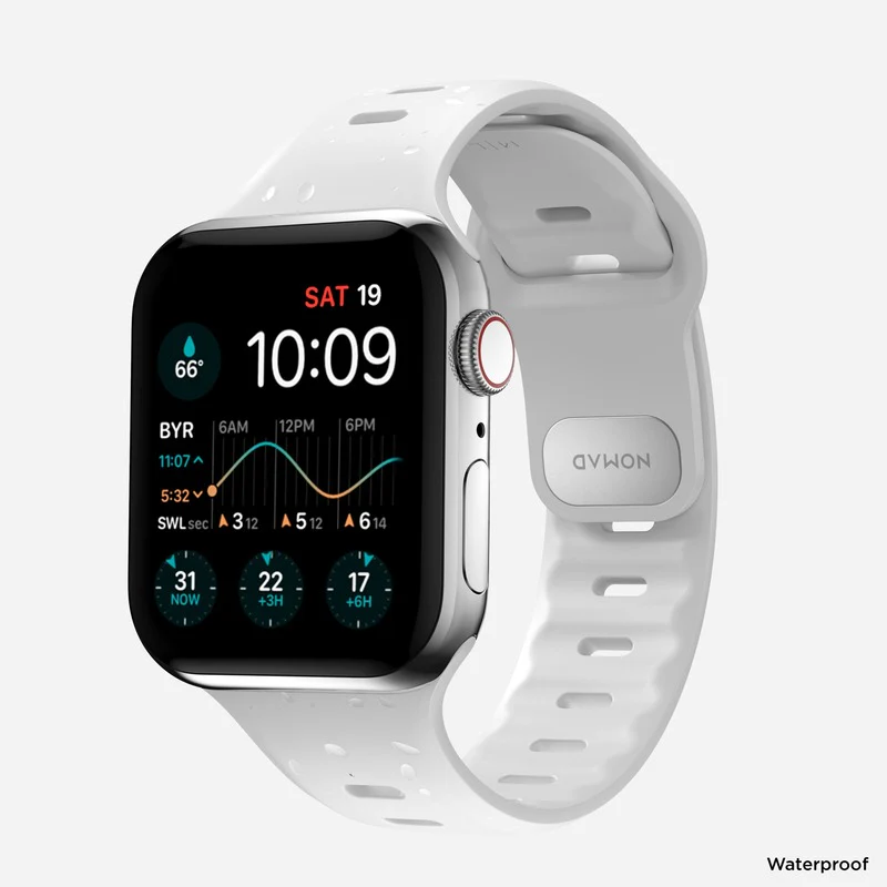 Nomad Sport Slim Band 38mm/40mm/41mm/42mm Waterproof Bracelet - Bone - Image 3