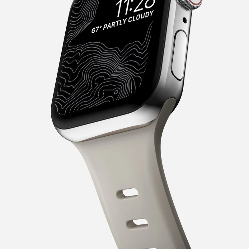 Nomad Sport Slim Band 42mm/44mm/45mm/49mm Waterproof Bracelet for Apple Watch - Bone - Image 4