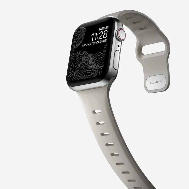 Nomad Sport Slim Band 42mm/44mm/45mm/49mm Waterproof Bracelet for Apple Watch - Bone - Image 8