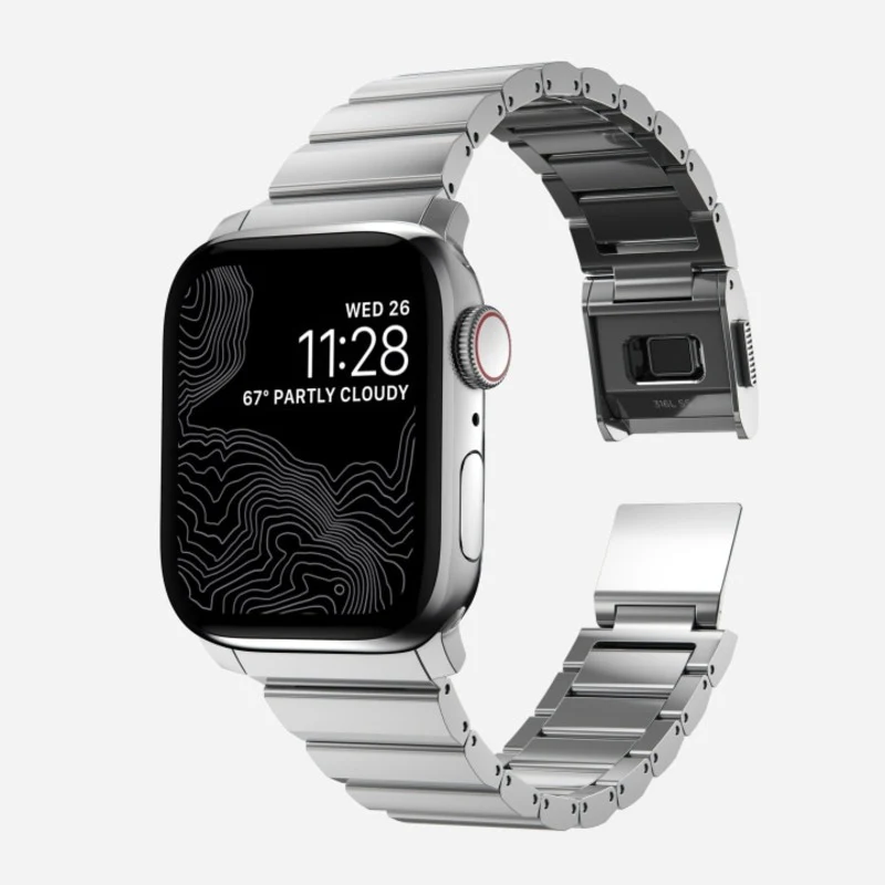 Nomad Steel Band 41mm Silver Hardware Bracelet - Silver - Image 3
