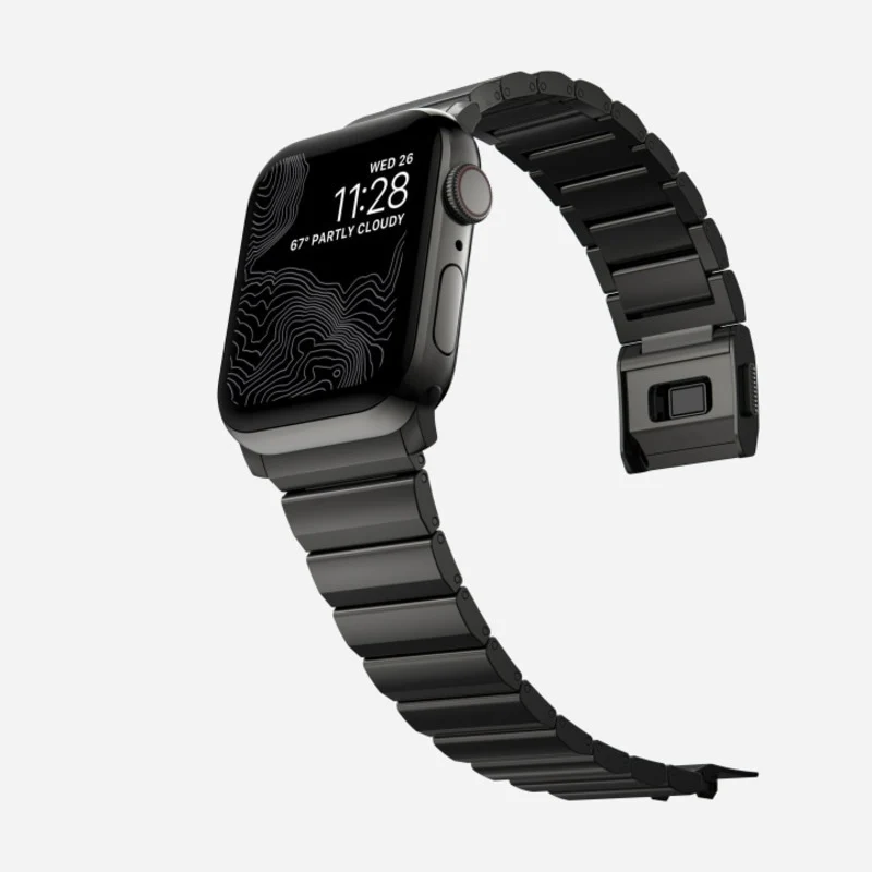 Nomad Steel Band 45mm Graphite Hardware Bracelet - Graphite - Image 9
