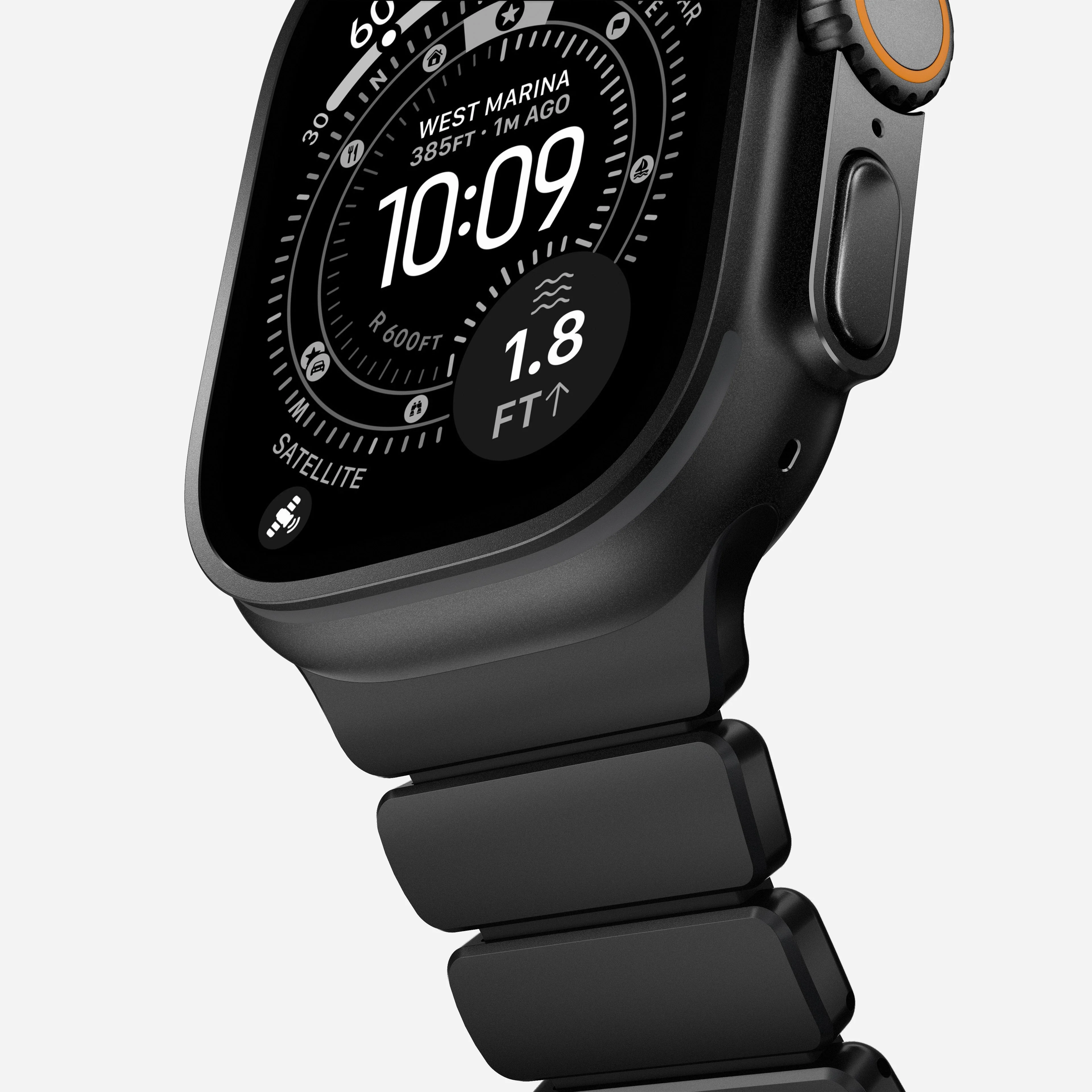 Nomad Stratos Titanium Apple Watch Ultra 1 - 3 / 42-49mm / Series 1-11 & SE - Black / Black - Image 5