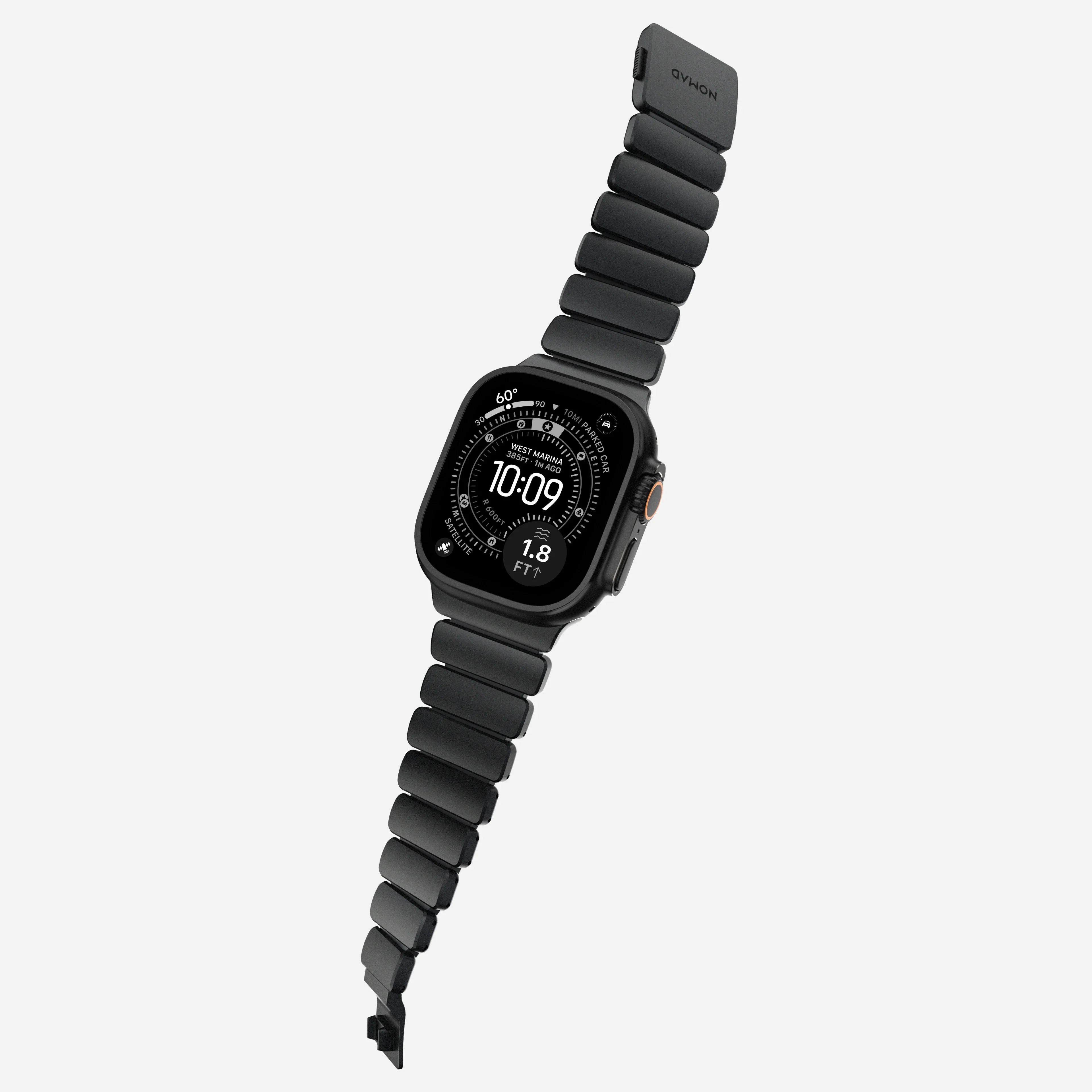 Nomad Stratos Titanium Apple Watch Ultra 1 - 3 / 42-49mm / Series 1-11 & SE - Black / Black - Image 8