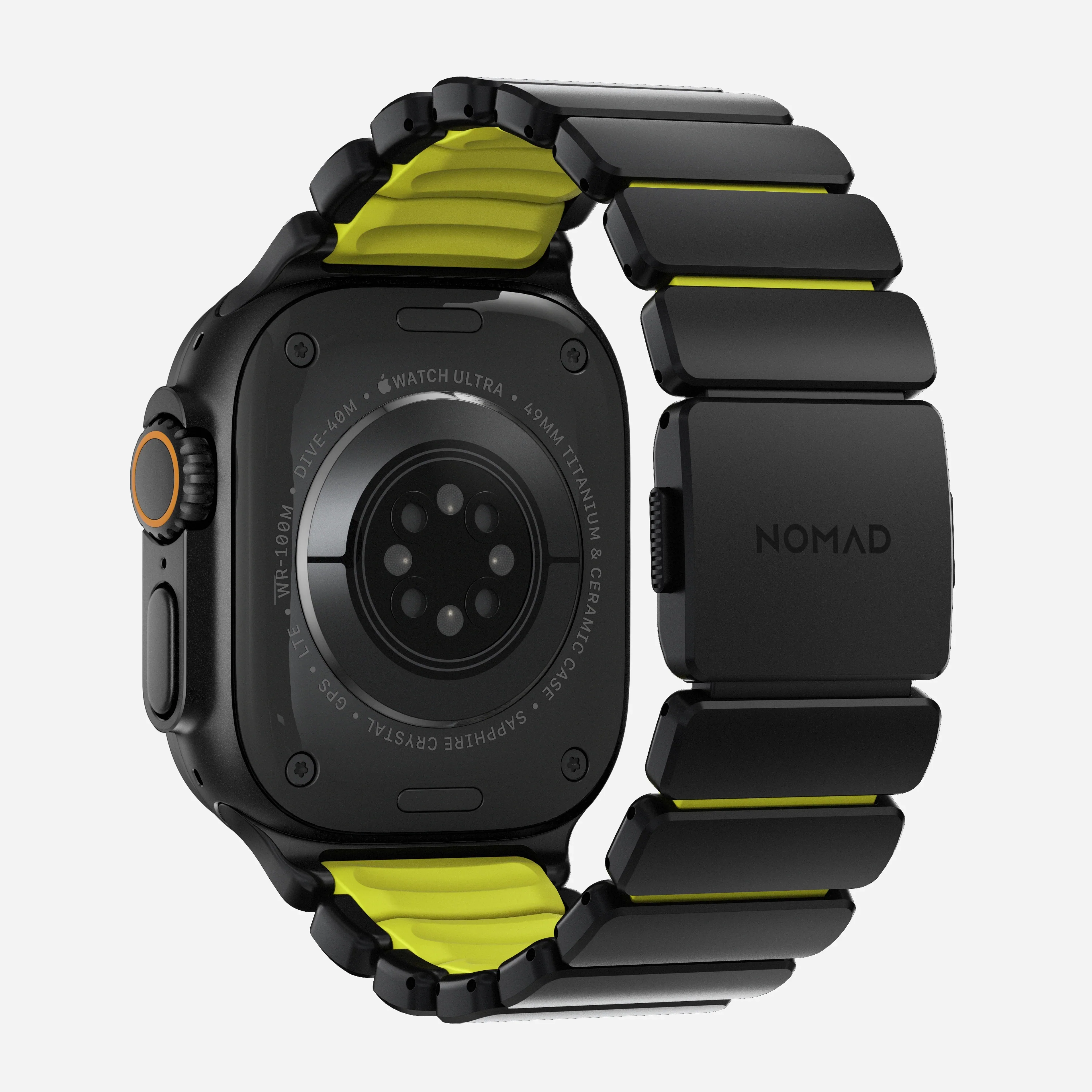 Nomad Stratos Titanium Apple Watch Ultra 1 - 3 / 42-49mm / Series 1-11 & SE - Black / Volt - Image 4