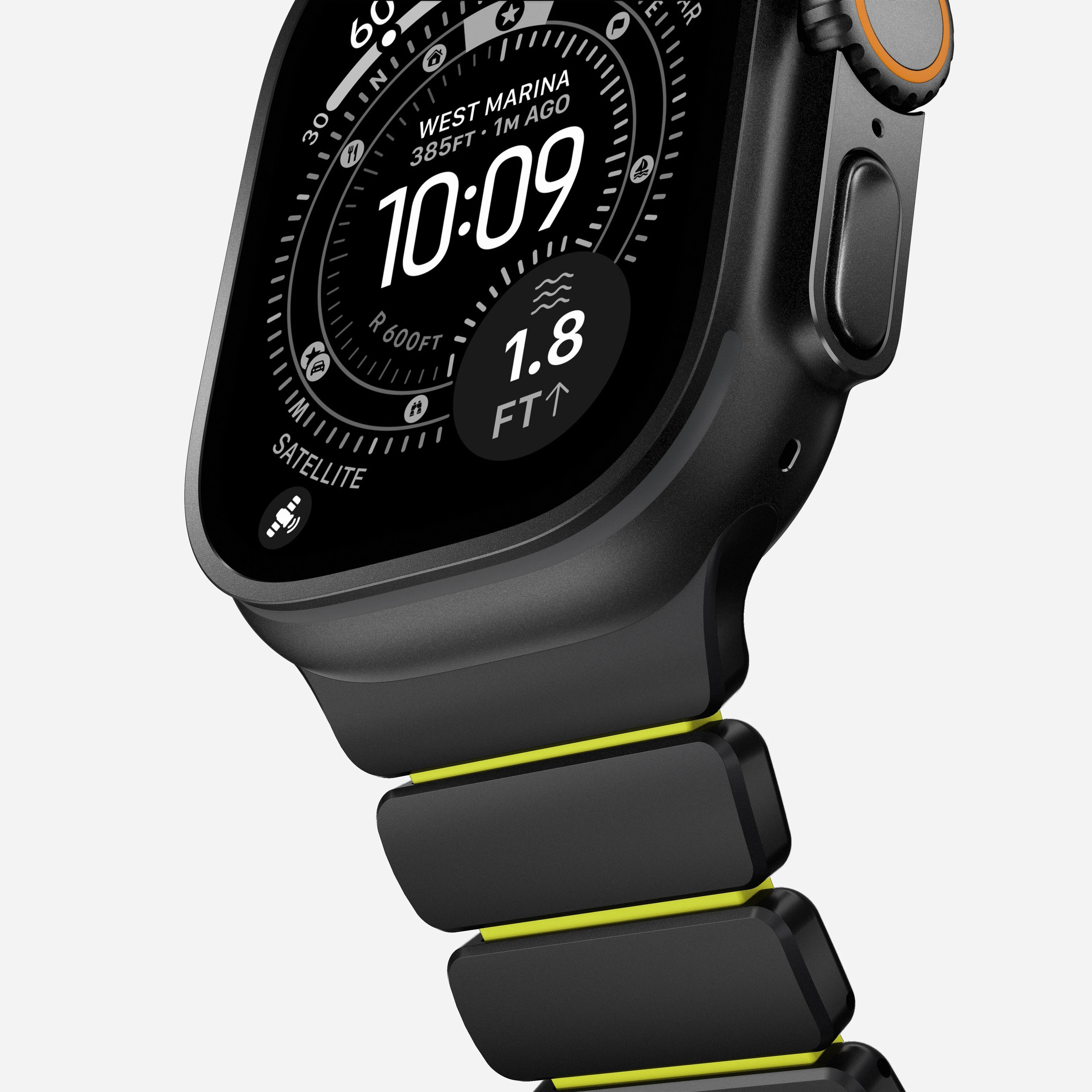 Nomad Stratos Titanium Apple Watch Ultra 1 - 3 / 42-49mm / Series 1-11 & SE - Black / Volt - Image 9