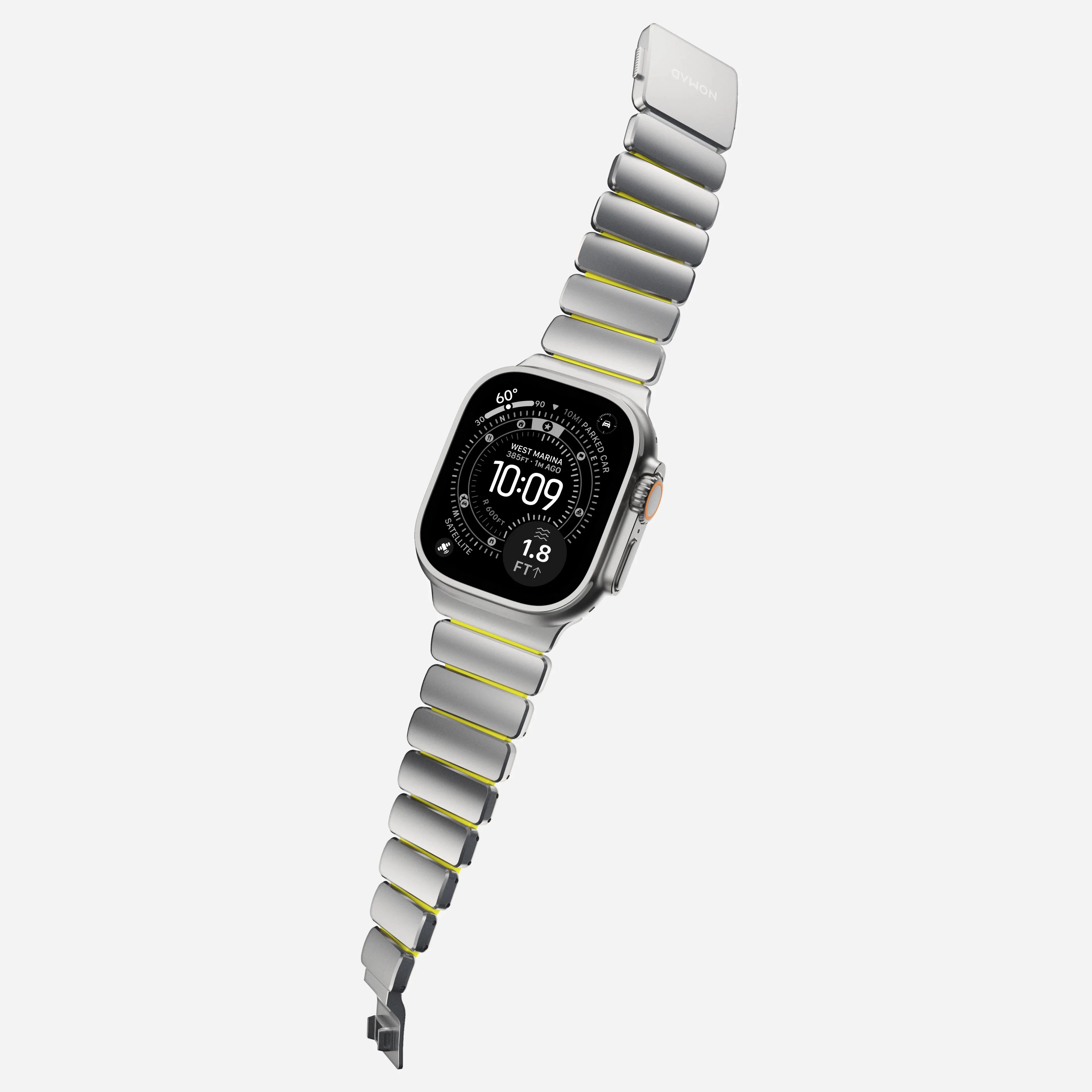 Nomad Stratos Titanium Apple Watch Ultra 1 - 3 / 42-49mm / Series 1-11 & SE - Natural / Volt - Image 10