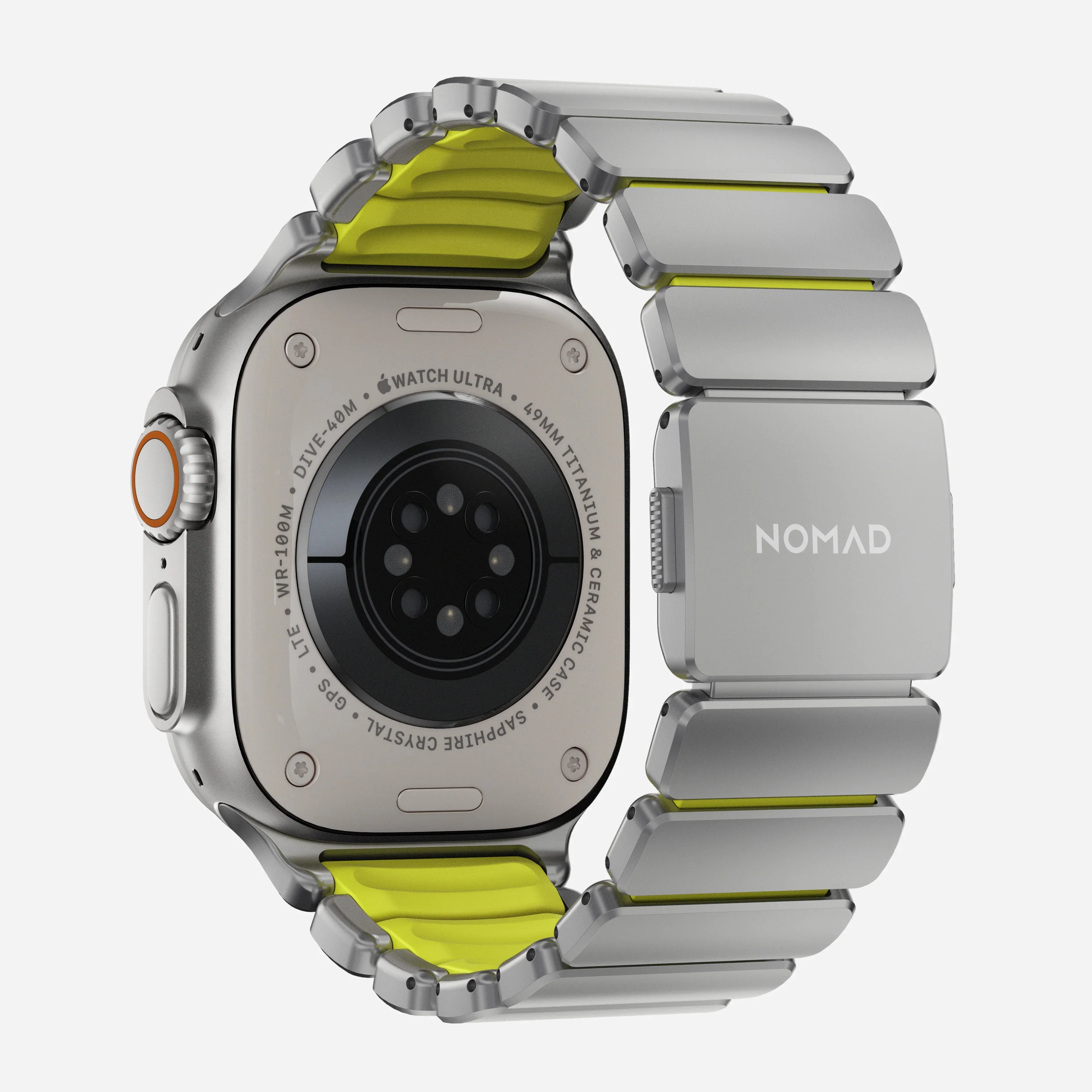Nomad Stratos Titanium Apple Watch Ultra 1 - 3 / 42-49mm / Series 1-11 & SE - Natural / Volt - Image 3