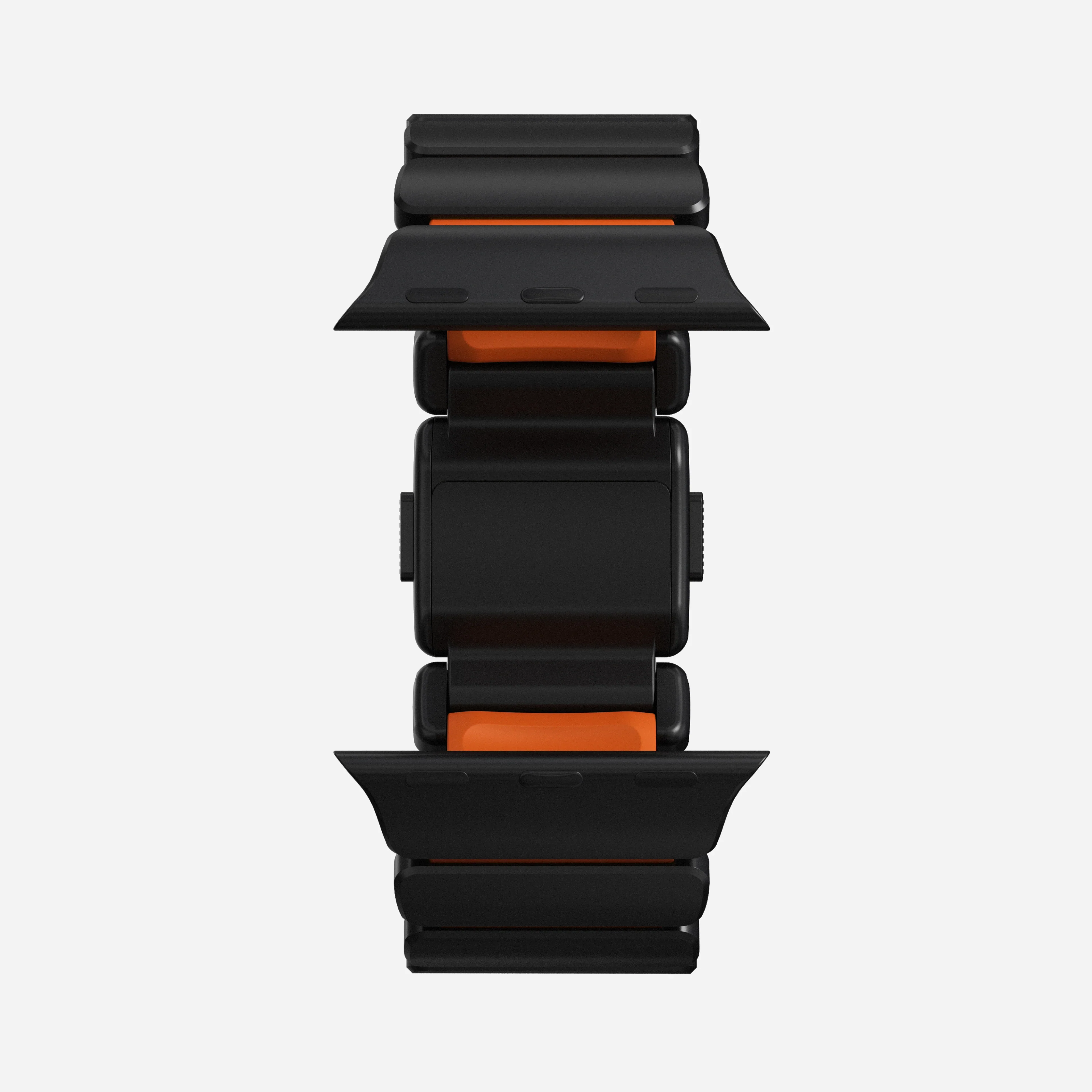 Nomad Stratos Titanium Apple Watch Ultra 1 - 3 / 42-49mm / Series 1-11 & SE - Black / Orange - Image 3