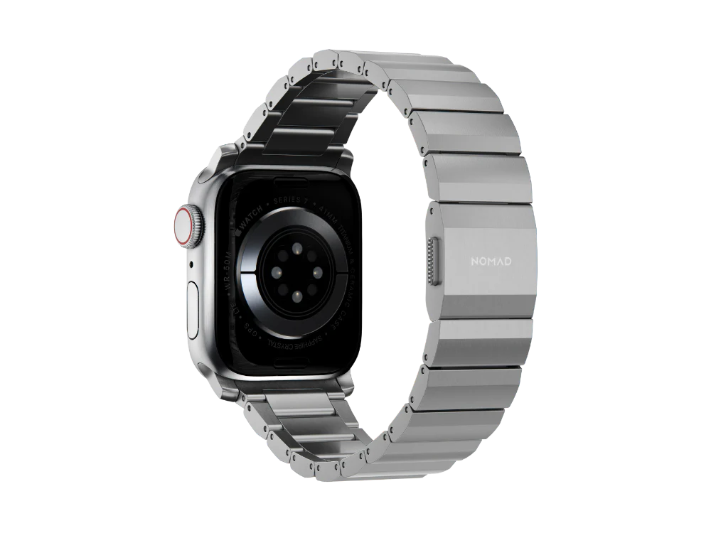 NOMAD Titanium Band For Apple Watch 40 - 41mm -  Silver Hardware - Image 2