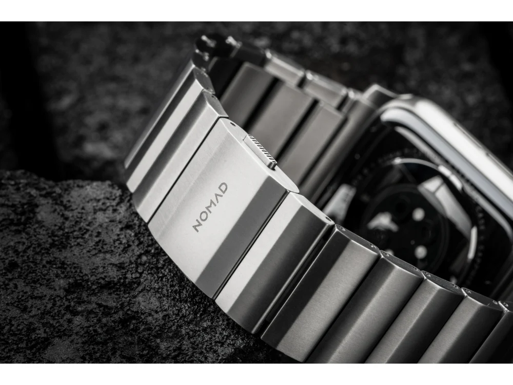NOMAD Titanium Band For Apple Watch 40 - 41mm -  Silver Hardware - Image 4