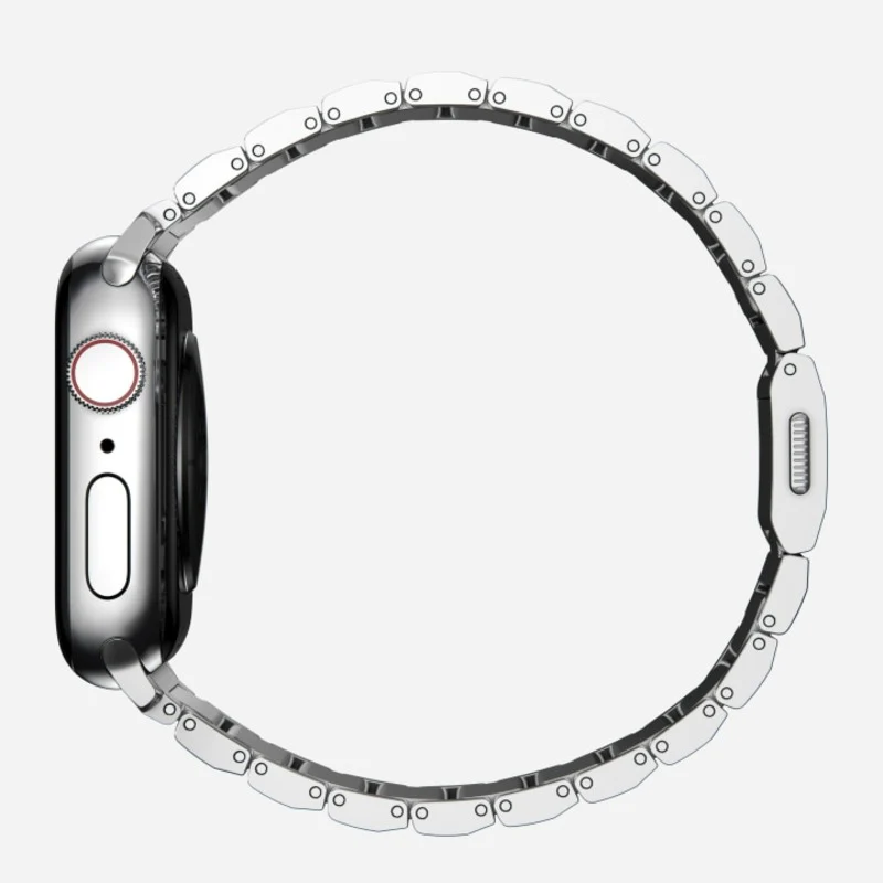 Nomad Steel Band 42mm/44mm/45mm/49mm Silver Hardware Bracelet for Apple Watch - Silver - Image 7