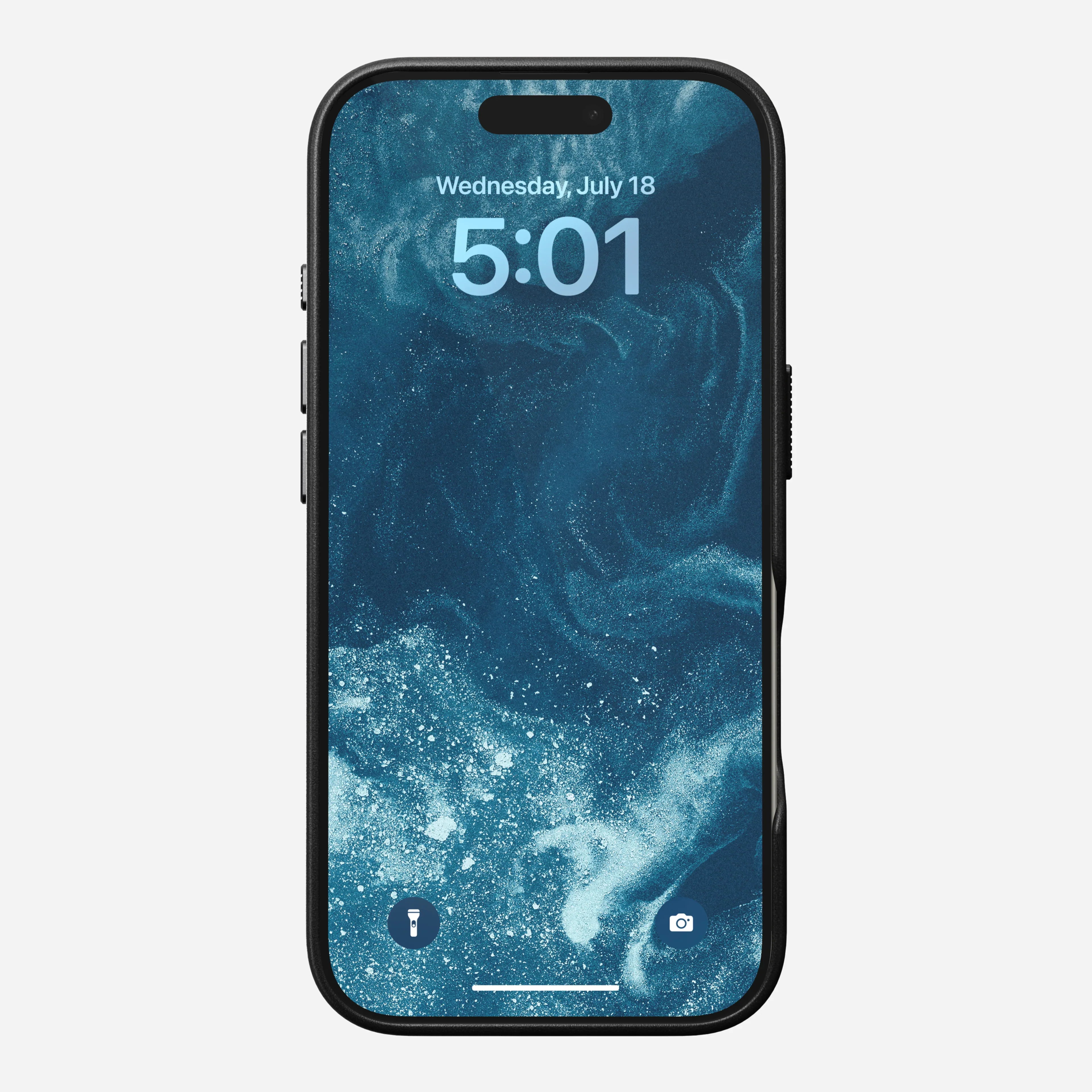 Nomad Traditional Horween Leather Case iPhone 16 Pro 6.3 - Black - Image 4