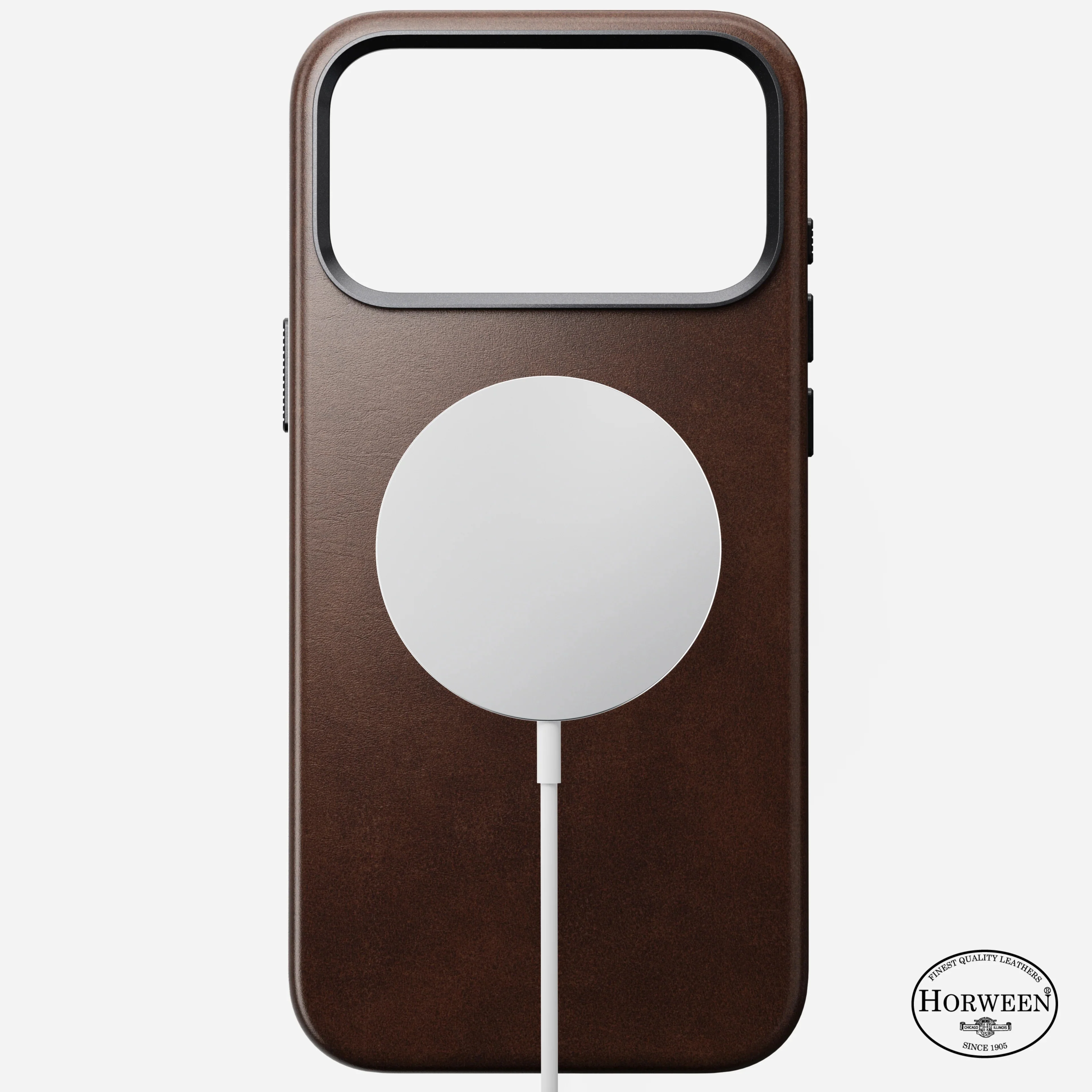 Nomad Traditional Horween Leather MagSafe Case iPhone 17 Pro Max – Rustic Brown - Image 2