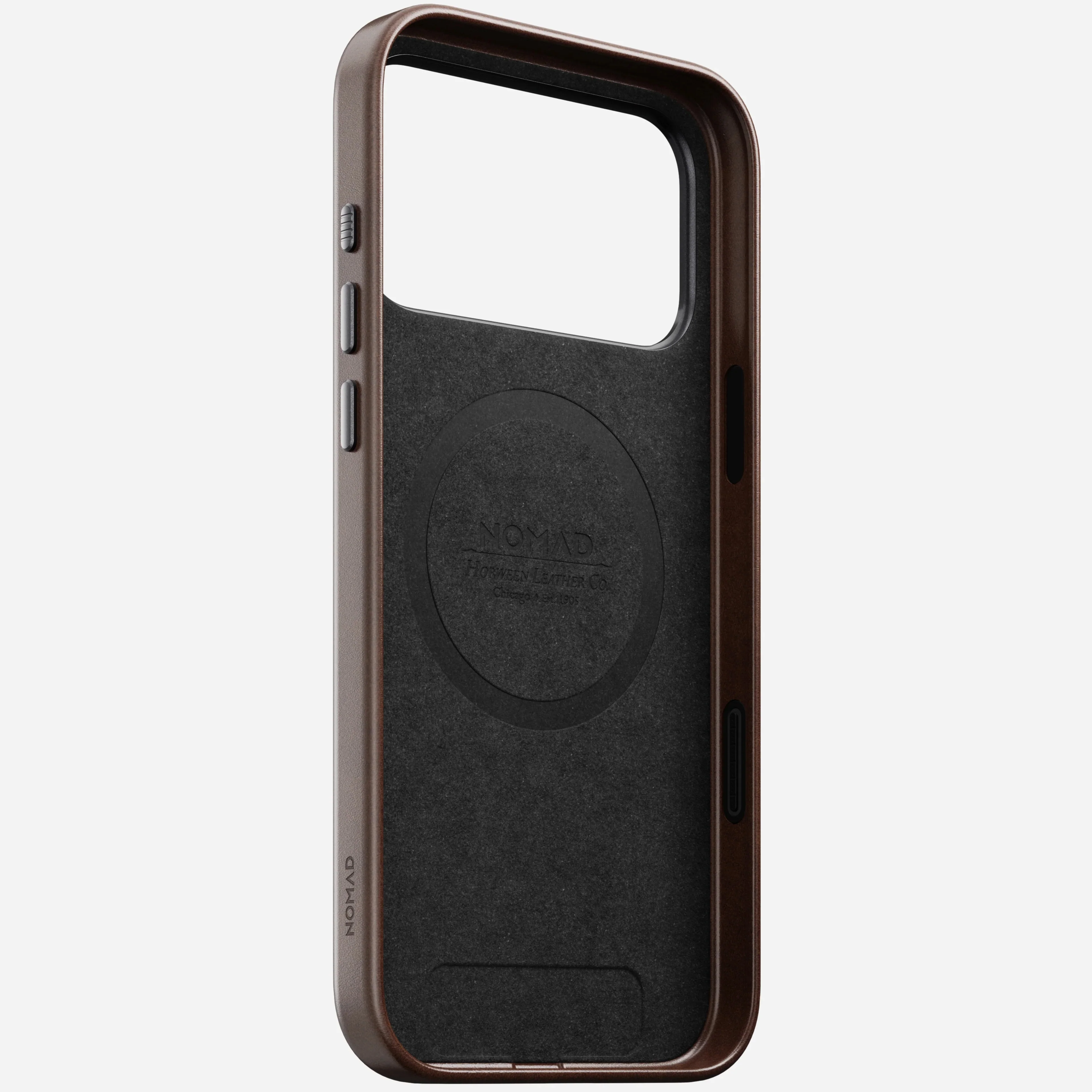 Nomad Traditional Horween Leather MagSafe Case iPhone 17 Pro Max – Rustic Brown - Image 5