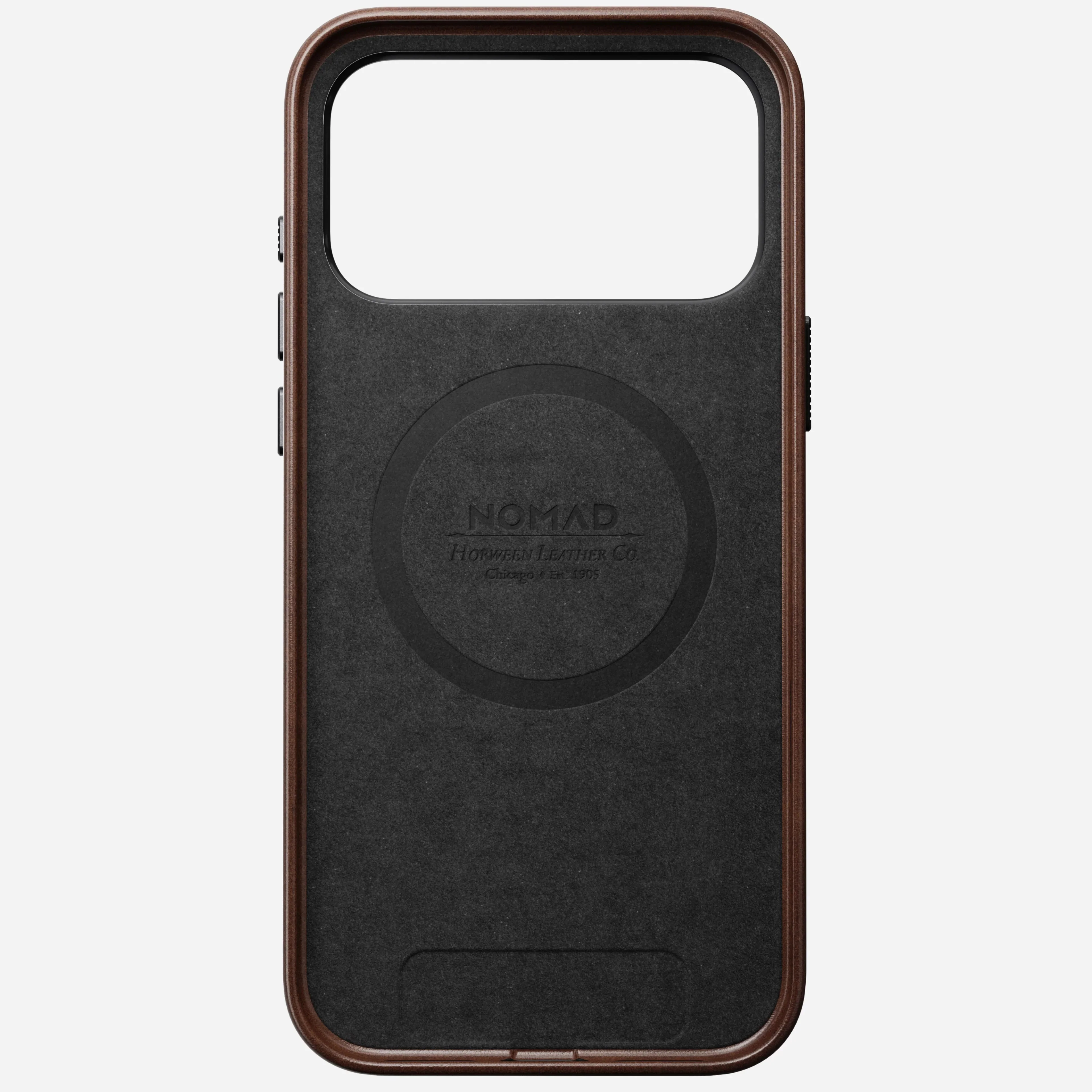 Nomad Traditional Horween Leather MagSafe Case iPhone 17 Pro – Rustic Brown - Image 5