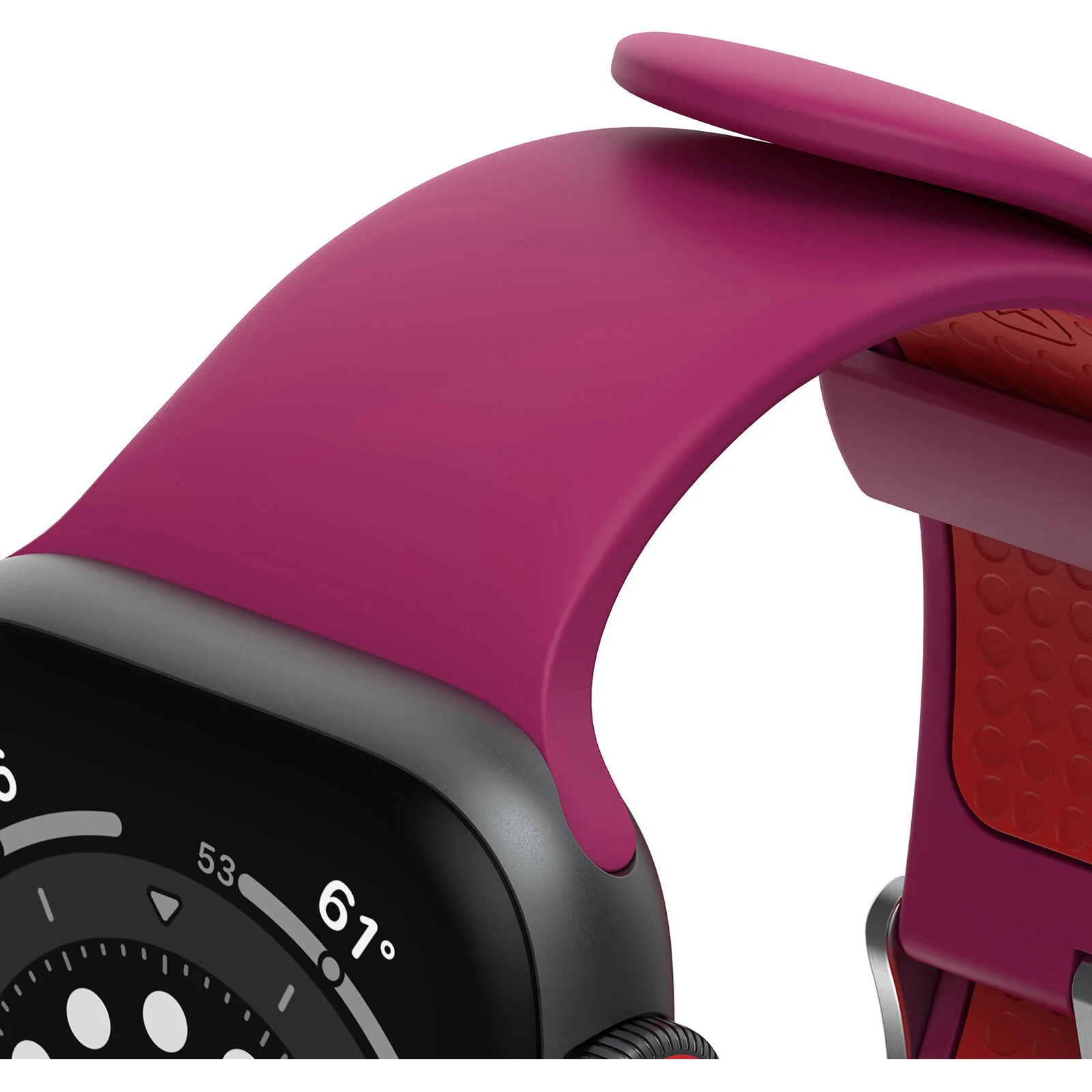Otterbox Apple Watch 42 / 44 / 45 /46 / 49mm Band / Strap - Dark Pink / Red - Image 2