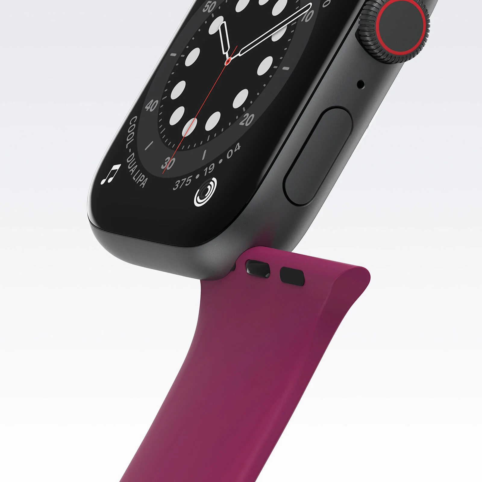 Otterbox Apple Watch 42 / 44 / 45 /46 / 49mm Band / Strap - Dark Pink / Red - Image 4