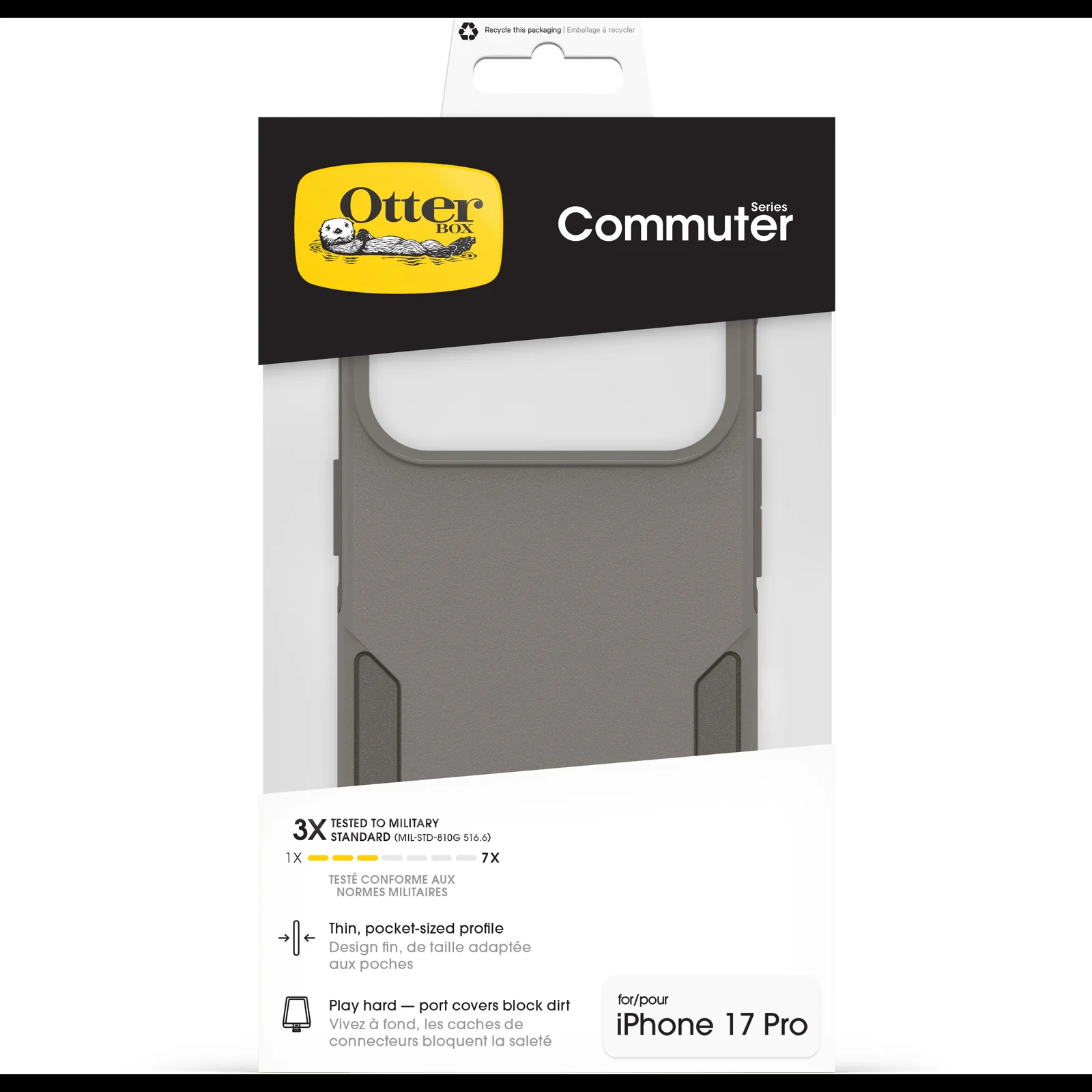 OtterBox Commuter Slim MagSafe Case with Camera Control Button for iPhone 17 Pro – Cottonwood Glen Stone - Image 5