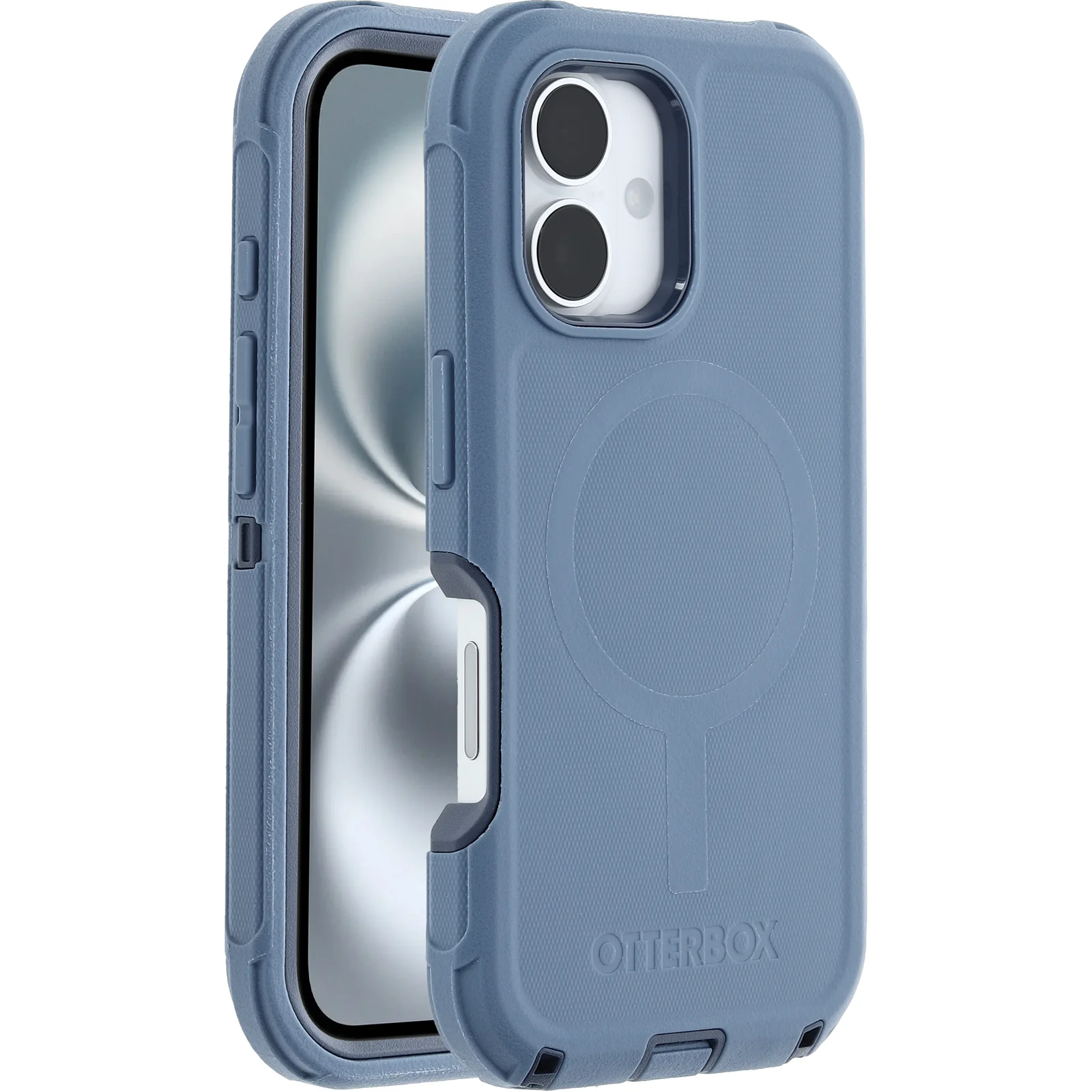 OtterBox Defender with MagSafe for iPhone 16 Standard 6.1 Case - Baby Blue Jeans - Image 2