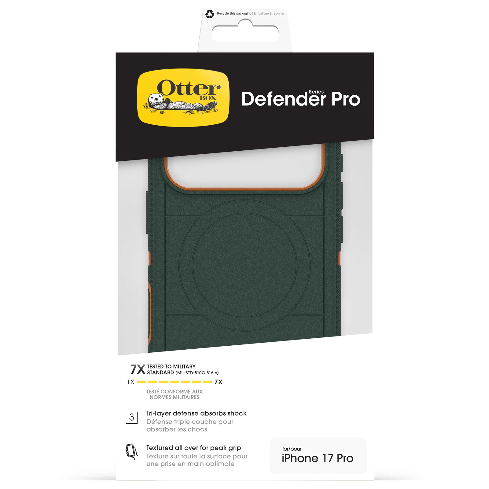 OtterBox Defender Pro Rugged MagSafe Case & Camera Control Button iPhone 17 Pro – Green - Image 3