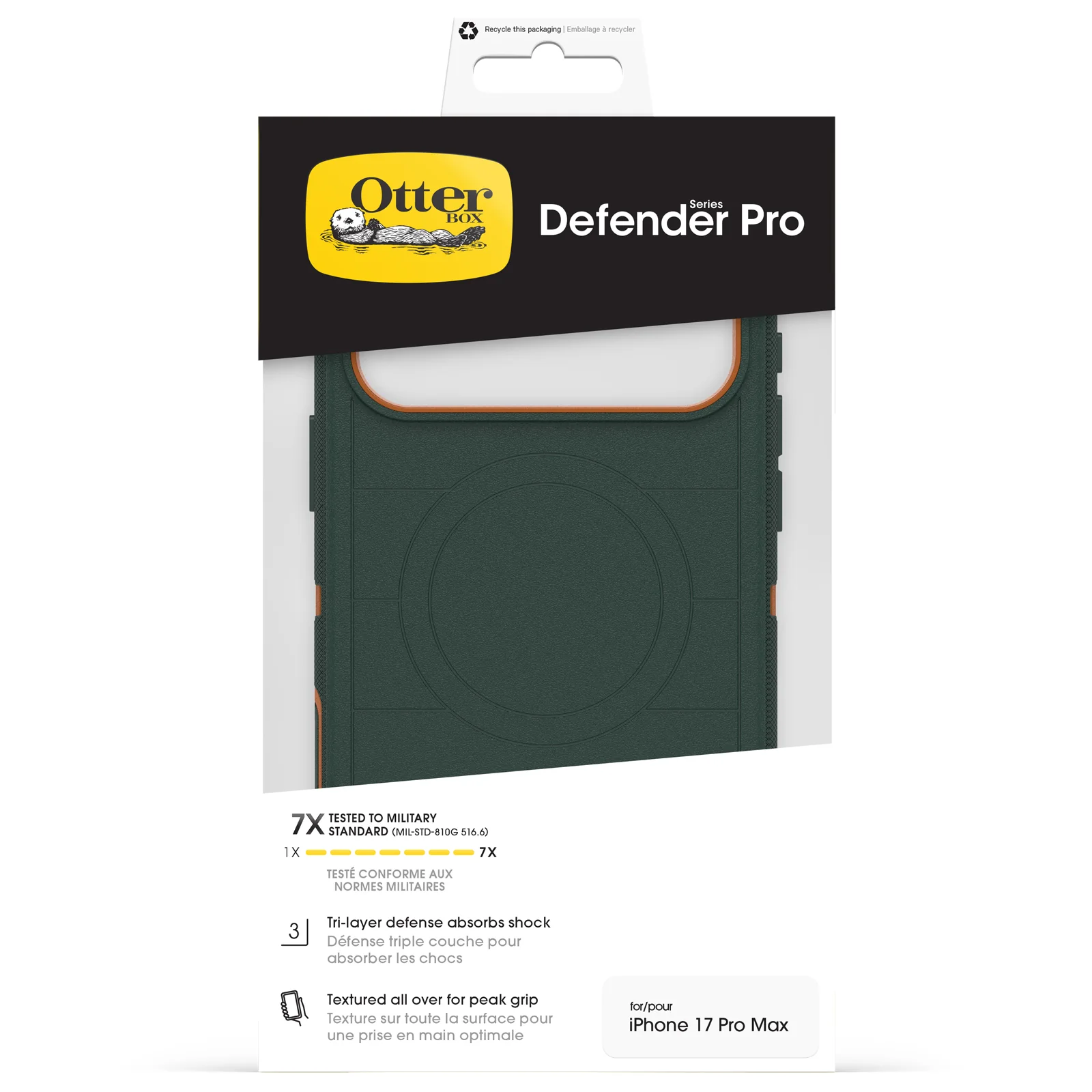 OtterBox Defender Pro Rugged MagSafe Case & Camera Control Button iPhone 17 Pro Max – Green - Image 3