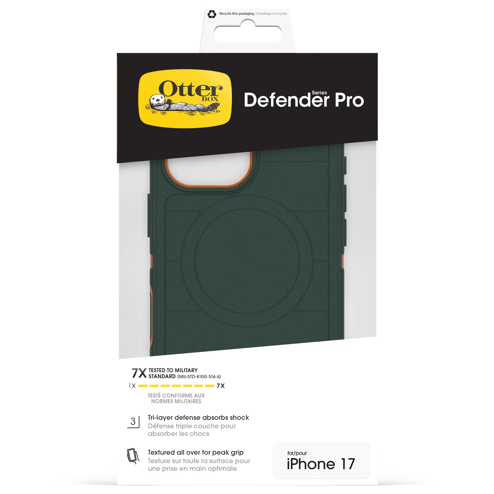 OtterBox Defender Pro Rugged MagSafe Case & Camera Control Button iPhone 17 Standard – Green - Image 3
