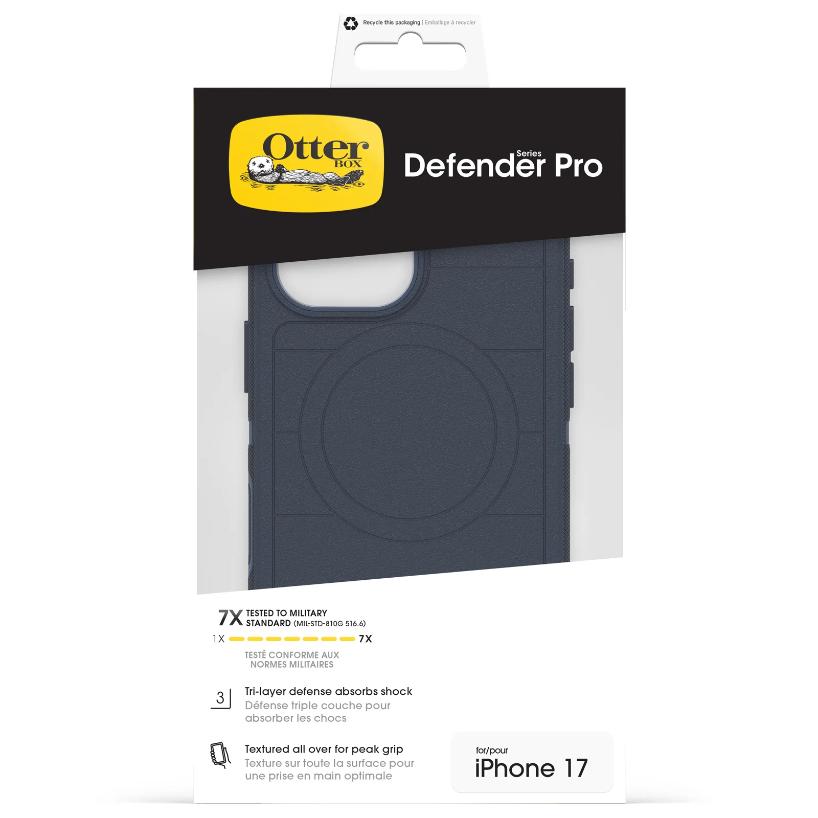 OtterBox Defender Pro Rugged MagSafe Case & Camera Control Button iPhone 17 Standard – Riverside Blue - Image 6