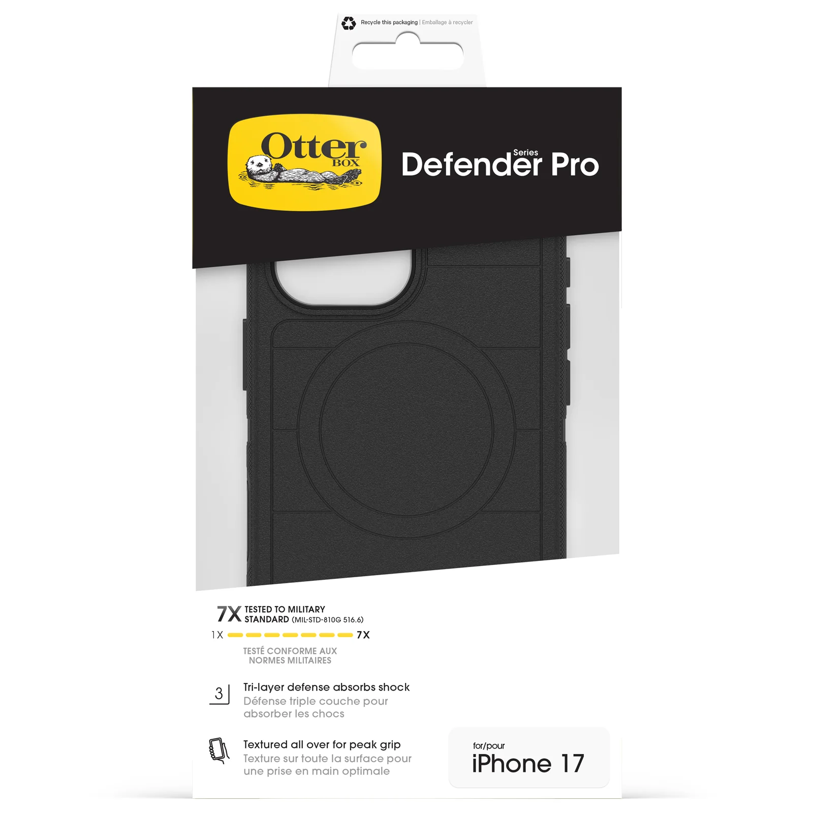 OtterBox Defender Pro Rugged MagSafe Case & Camera Control Button iPhone 17 Standard – Black - Image 4