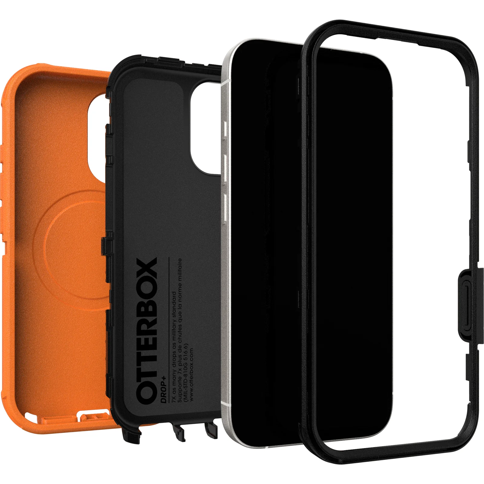 OtterBox Defender Pro Rugged MagSafe Case & Camera Control Button iPhone 17 Standard – HiVis Orange - Image 5