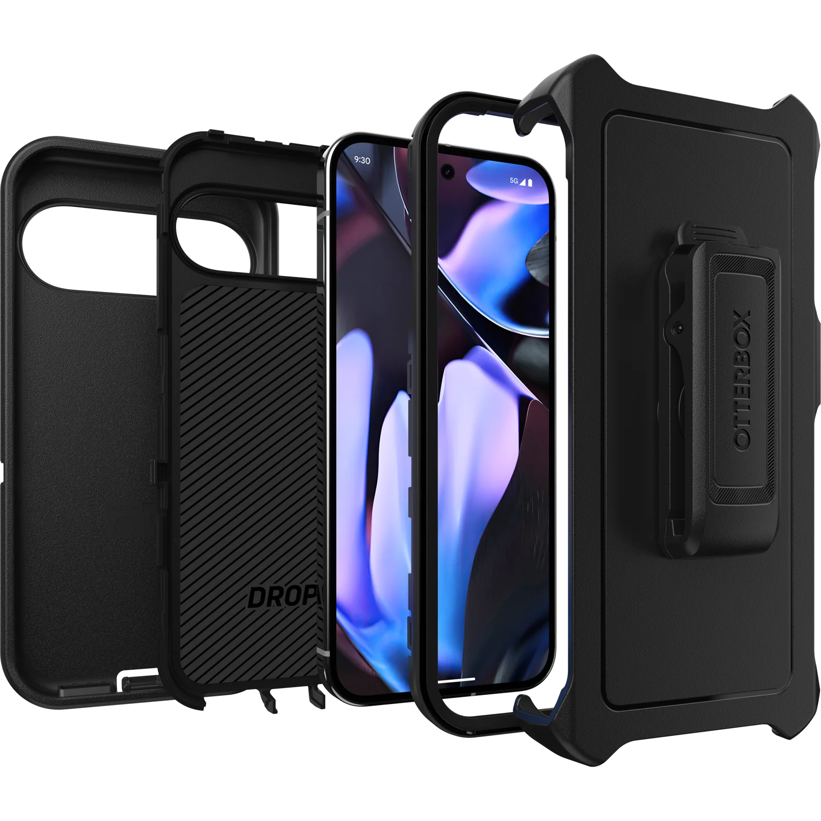 Otterbox Defender Rugged Case Belt Clip Holster for Google Pixel 9 Pro XL - Black - Image 3