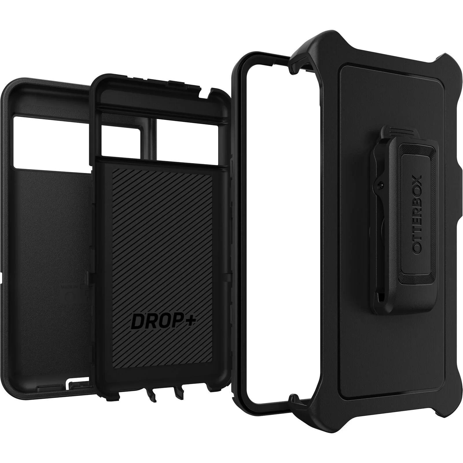 Otterbox Defender Tough Case for Pixel 8 Pro 6.7 inch & Belt Clip - Black - Image 3
