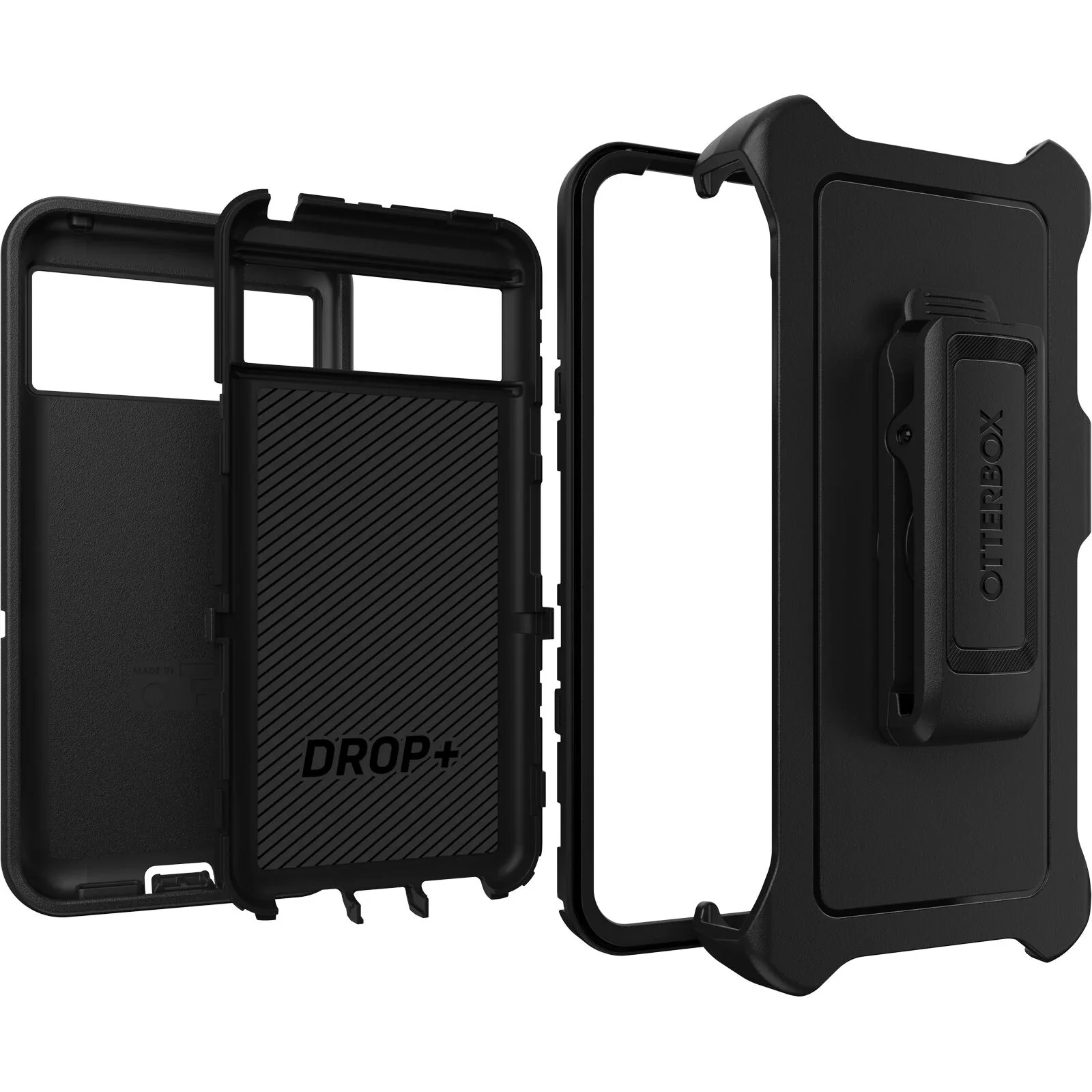 Otterbox Defender Tough Case for Pixel 8 Standard 6.2 inch & Belt Clip - Black - Image 5
