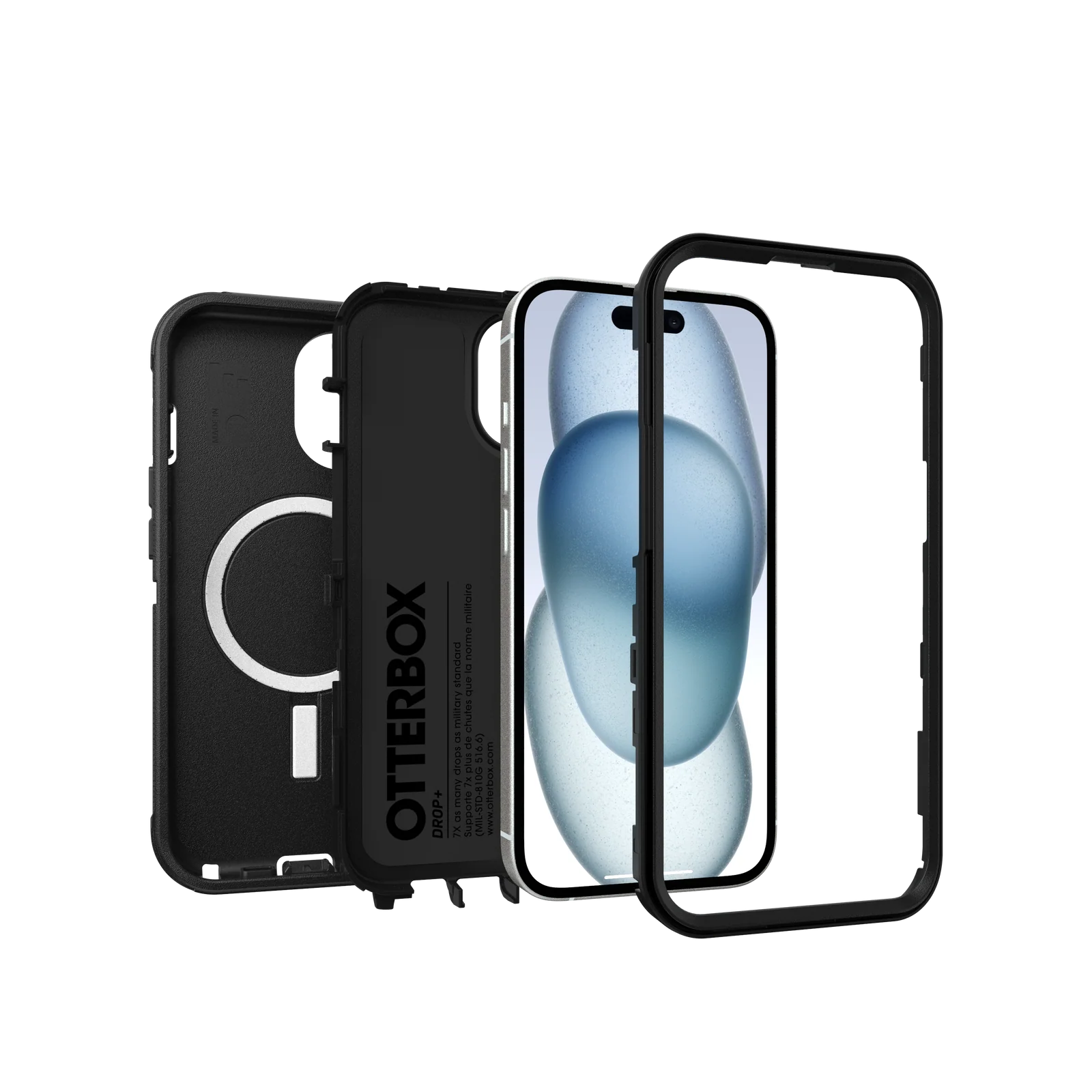 OtterBox Defender MagSafe Case iPhone 17e / 16e / 15 / 14 / 13 Standard 6.1 Black - Image 3