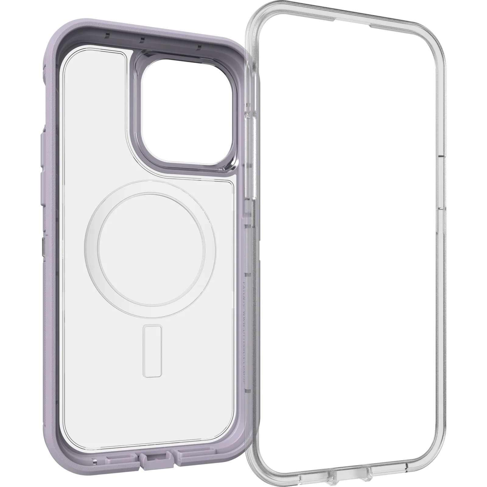 Otterbox Defender XT Clear MagSafe iPhone 14 / 13 Standard 6.1 inch Lavender Sky - Image 3