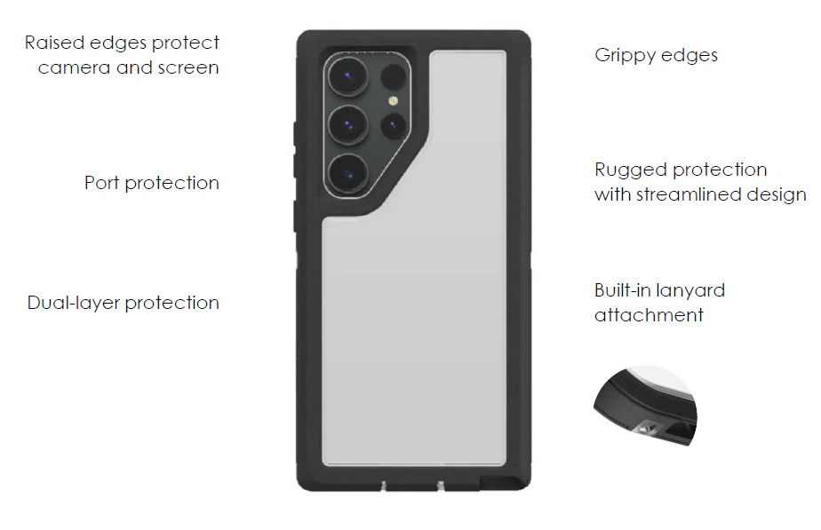 Otterbox Defender XT Case Samsung S24 Ultra 5G 6.8 inch - Black - Image 2