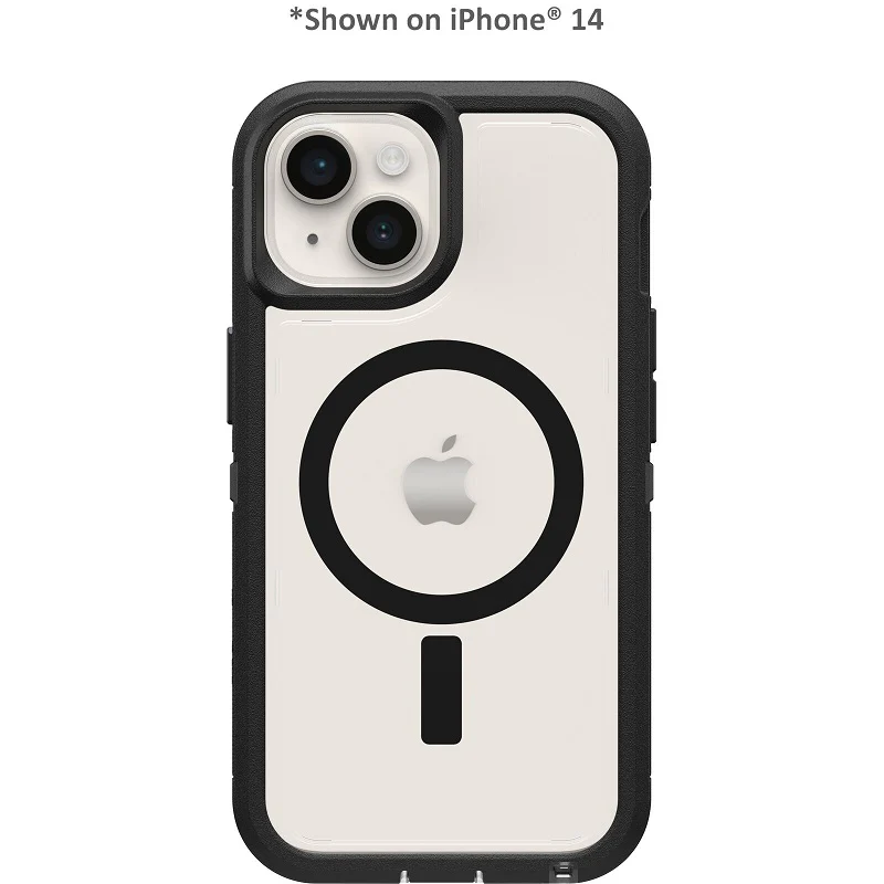 OtterBox Defender XT Clear MagSafe iPhone 15 Pro 6.1 Case Clear/Black - Image 2